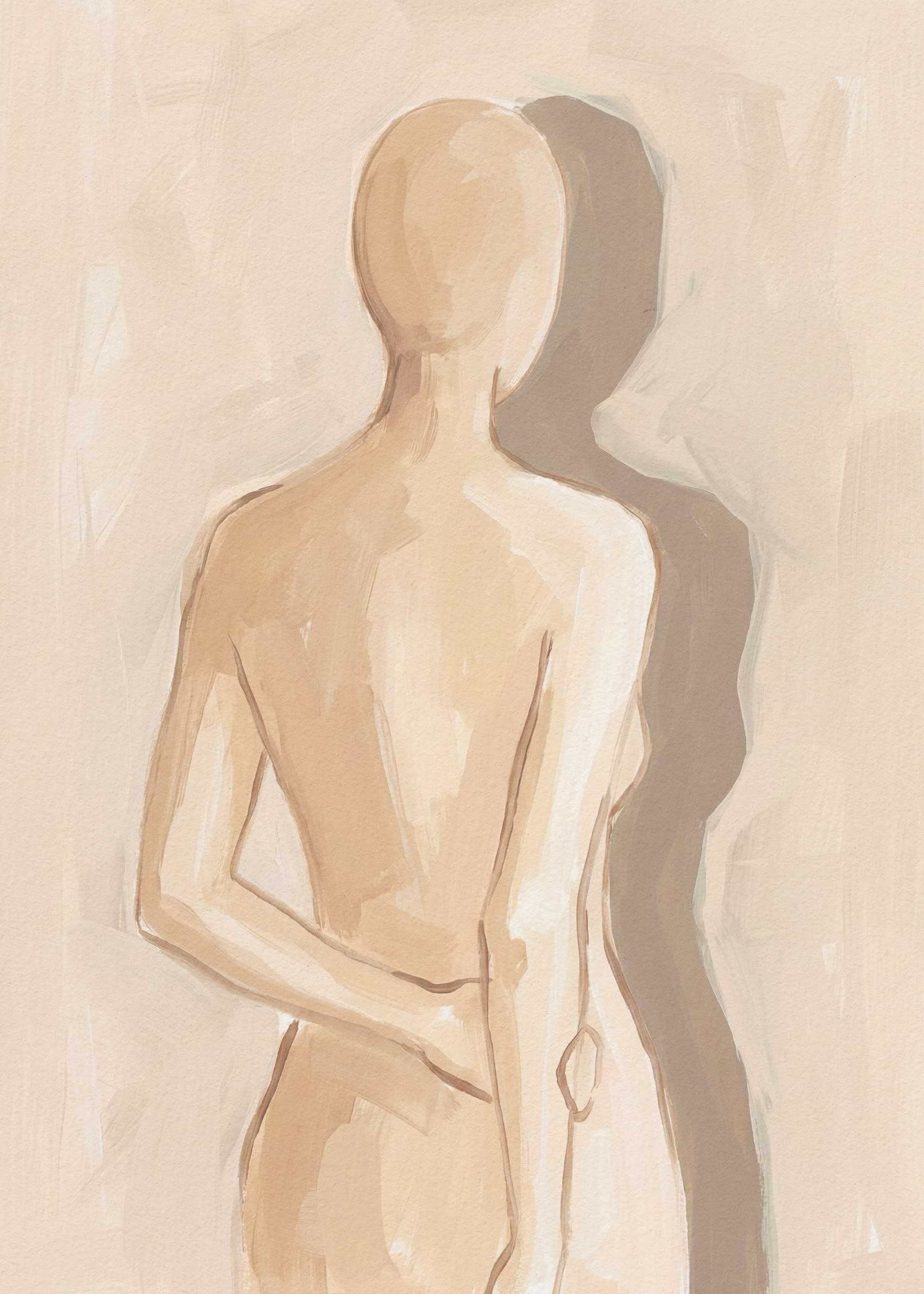 Female Form - Aktillustration (50x70 cm)