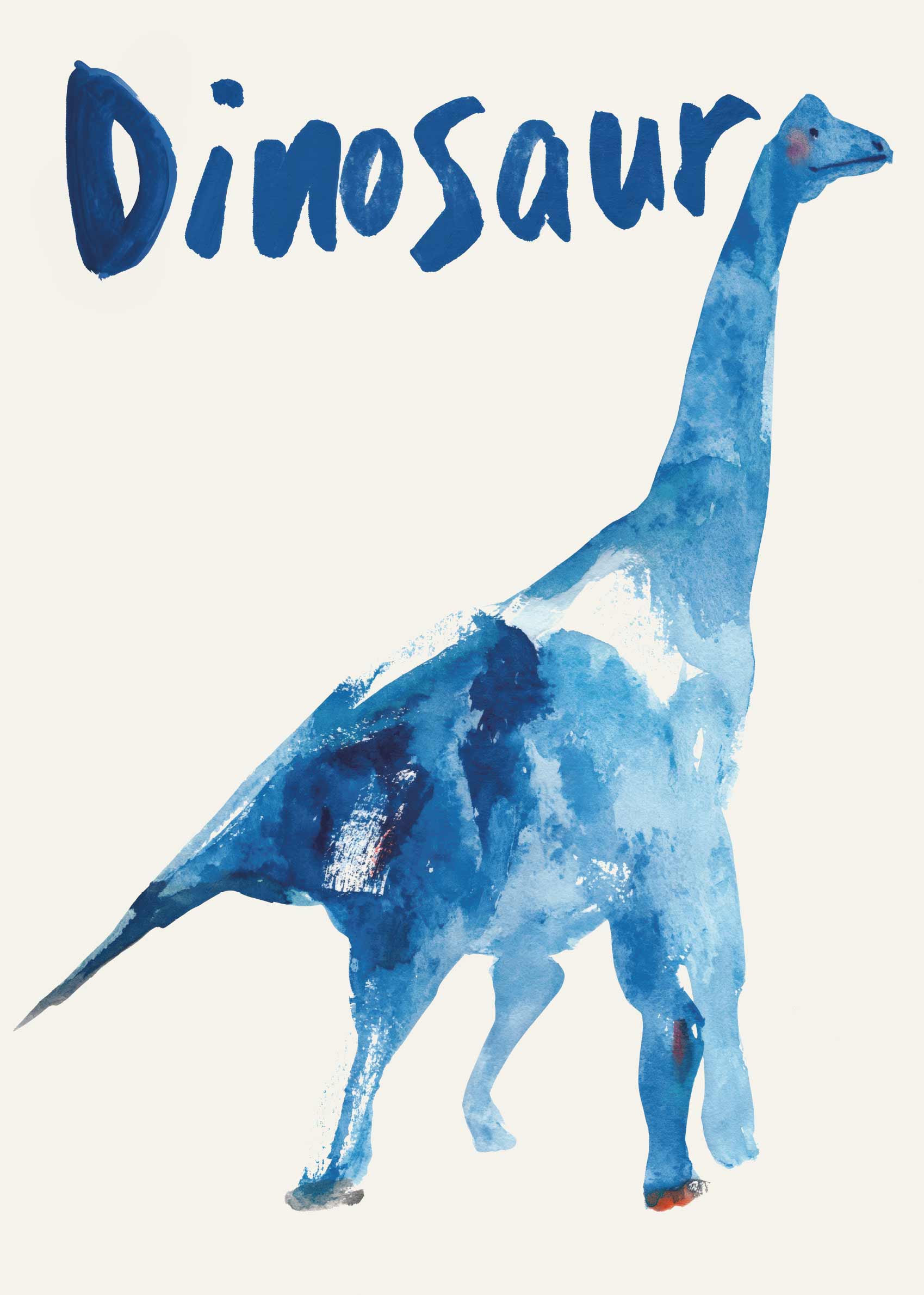 Watercolour Dinosaur Poster - Animal watercolour (30x40 cm)