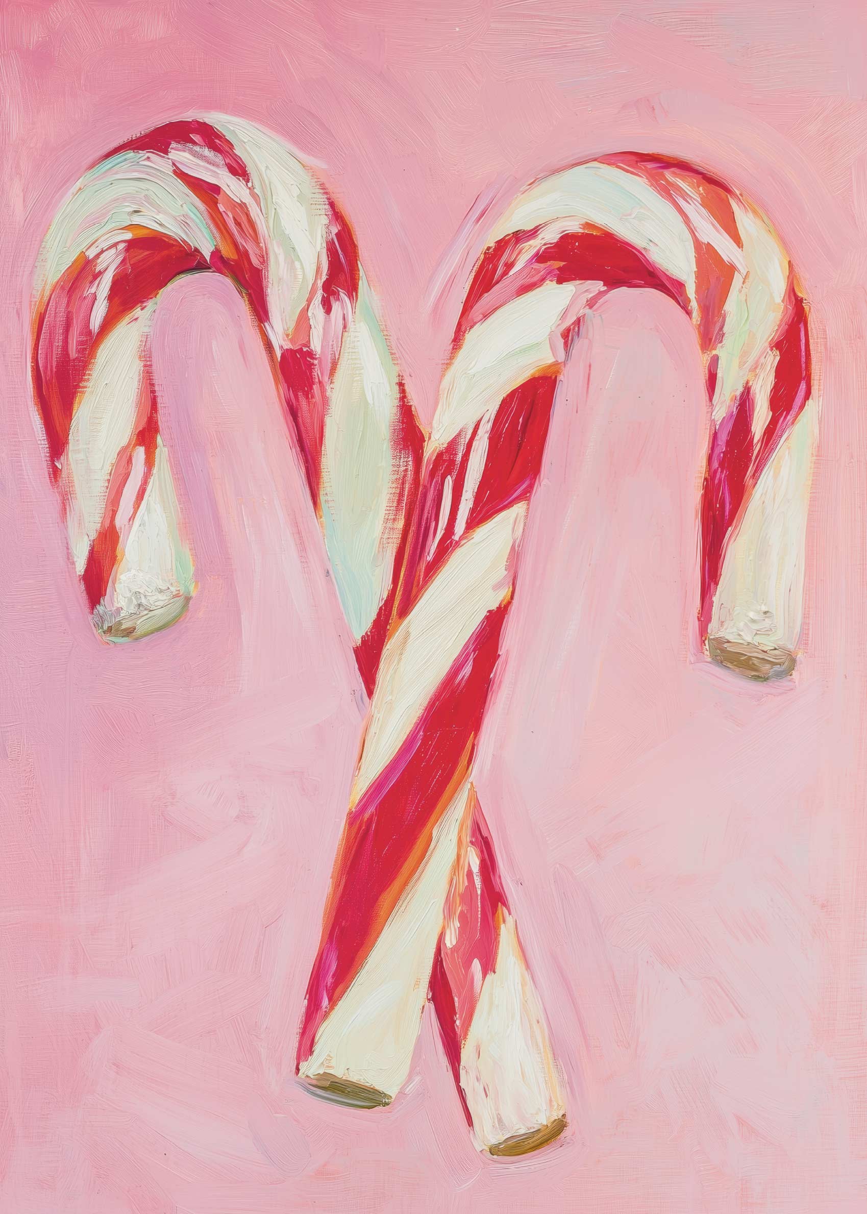Candy Cane Delight Poster - Candy cane painting (30x40 cm)