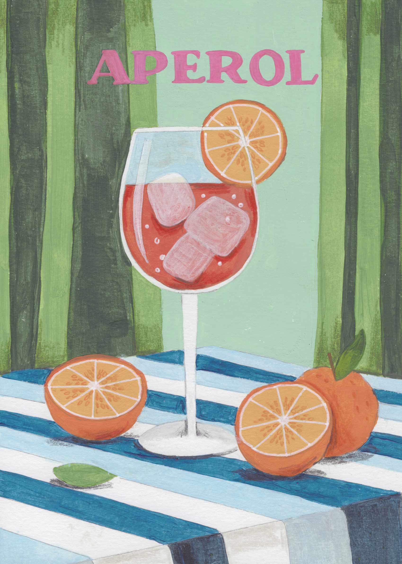 Aperol Hour Poster - Cocktail illustration (21x30 cm)