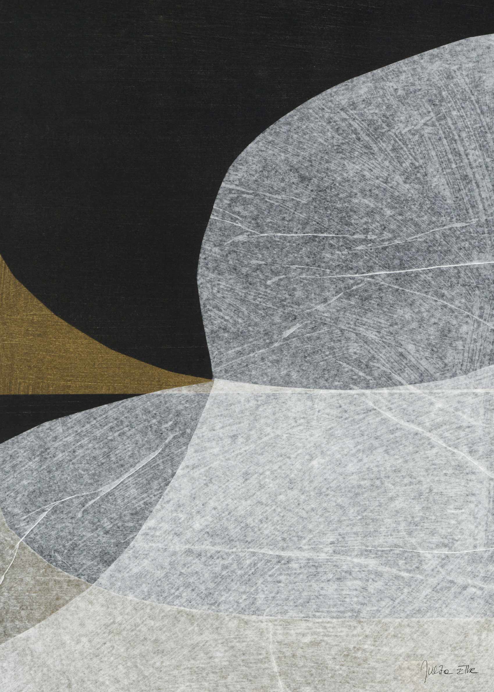 In the Shade Plakat - Abstrakte lagdelte kurver (70x100 cm)