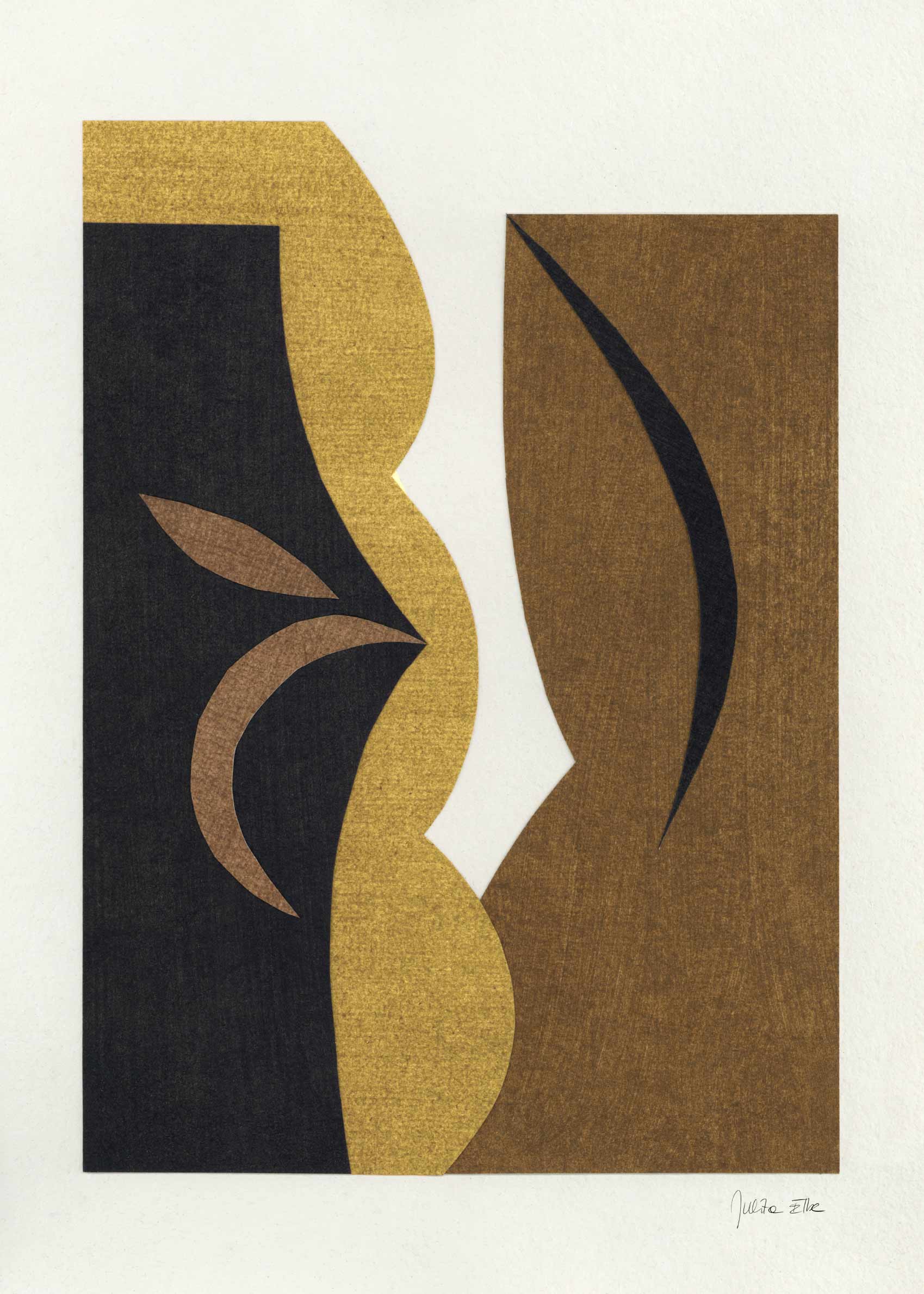 Embrace the Sun Poster - Botanical paper collage (70x100 cm)
