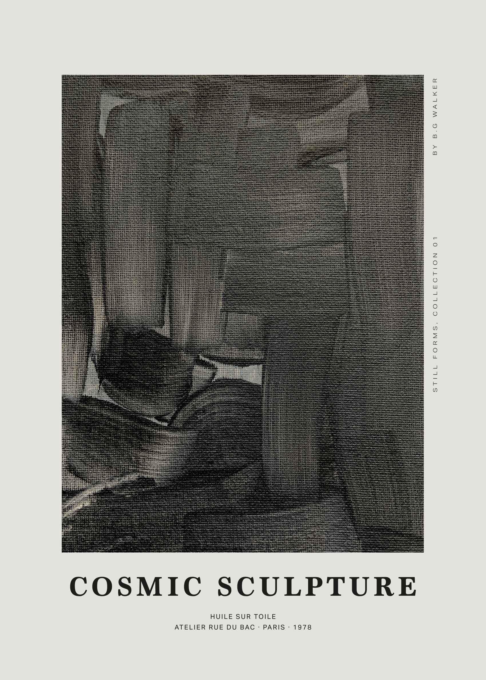 Cosmic Sculpture Poster - Abstraktes Ölgemälde (50x70 cm)