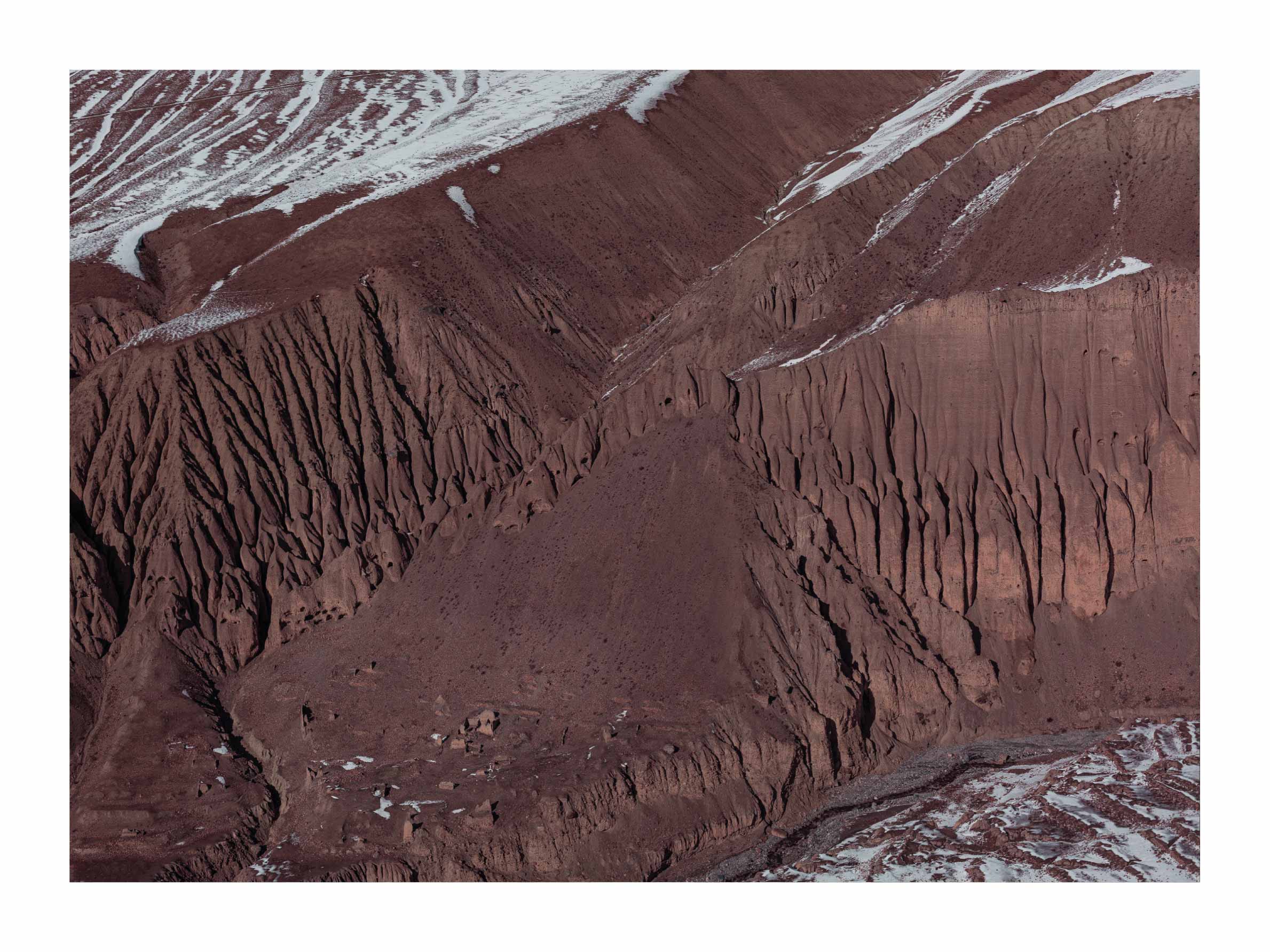 Red Ridge Poster - Himalayan mountain photo (30x40 cm)