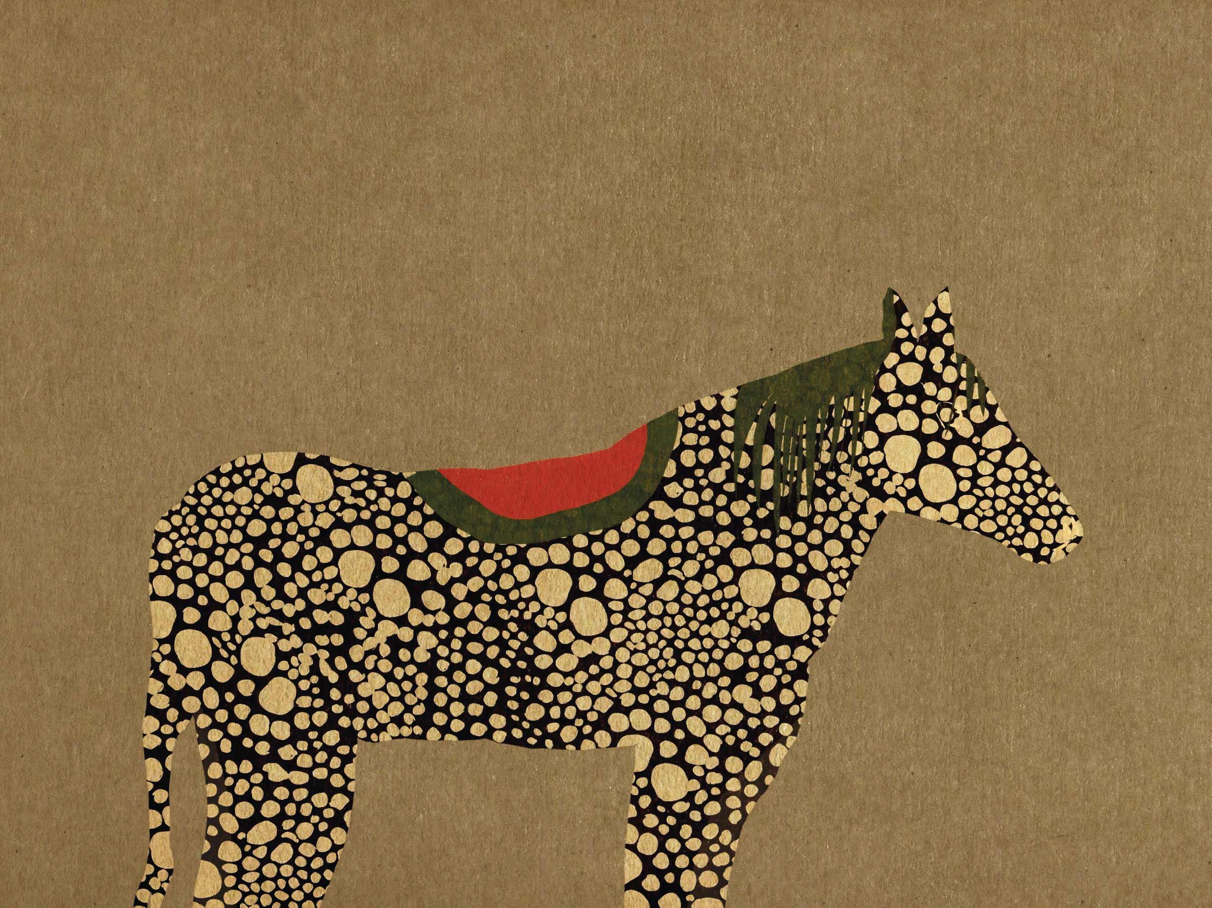 Whimsical Horse Poster - Animal illustration (70x100 cm)