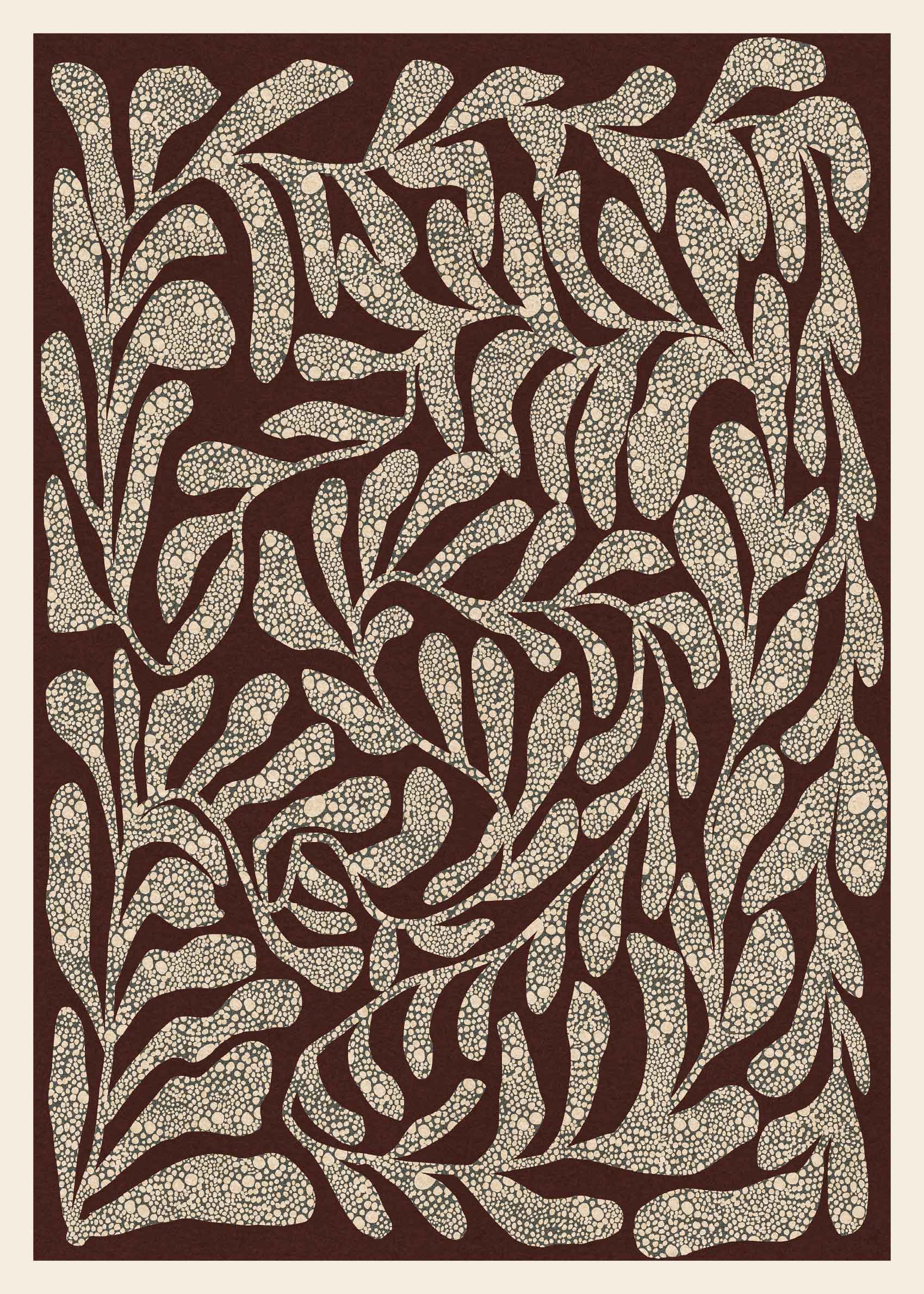 Textured Botanical Poster - Blattillustration (70x100 cm)