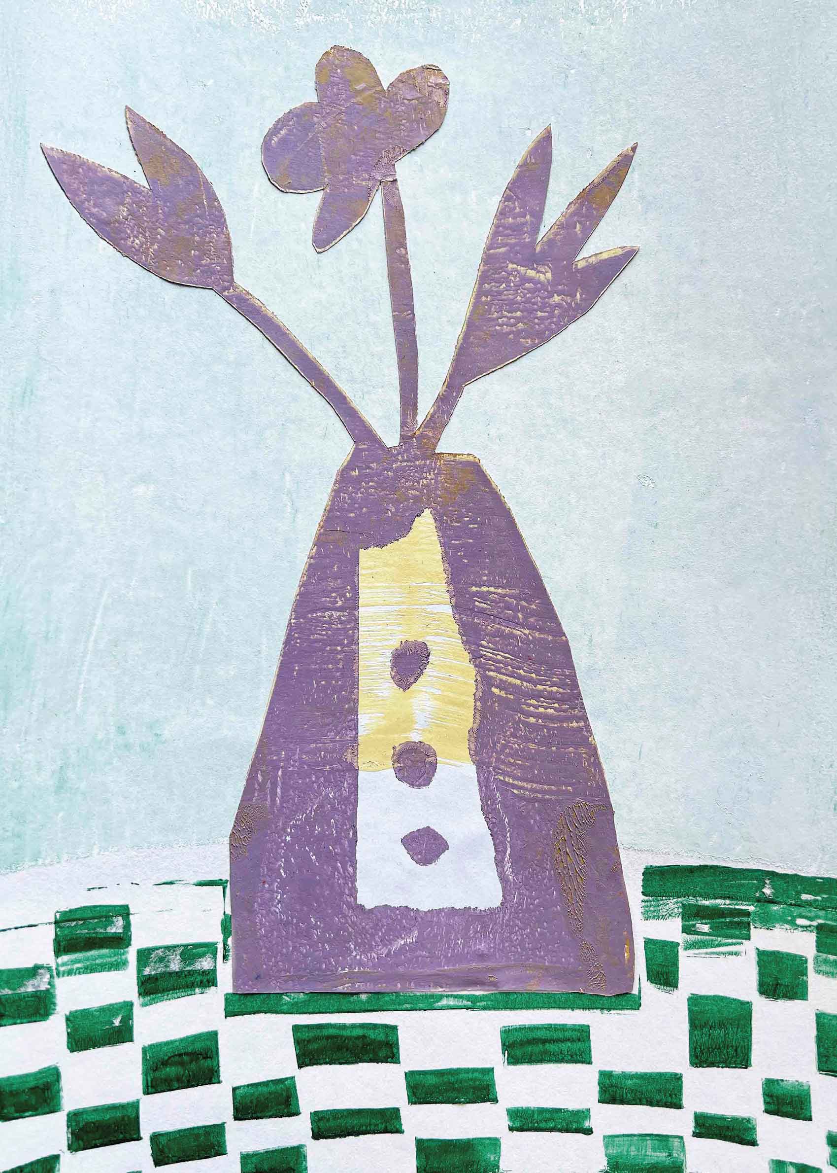 Still Life Collage Plakat - Klippet blomstervase (30x40 cm)