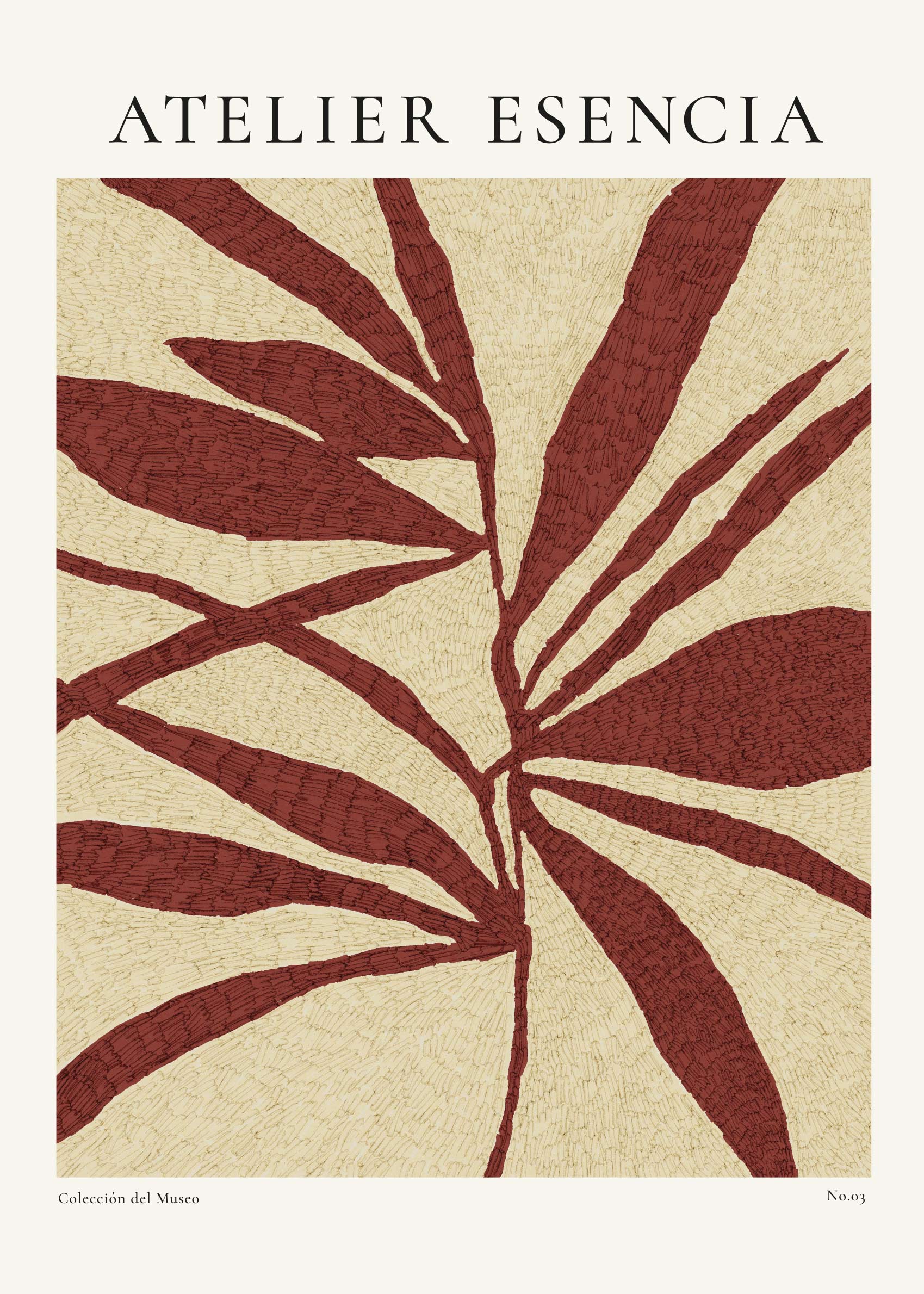 Scarlet Leaves Poster - Museum style botanical (50x70 cm)