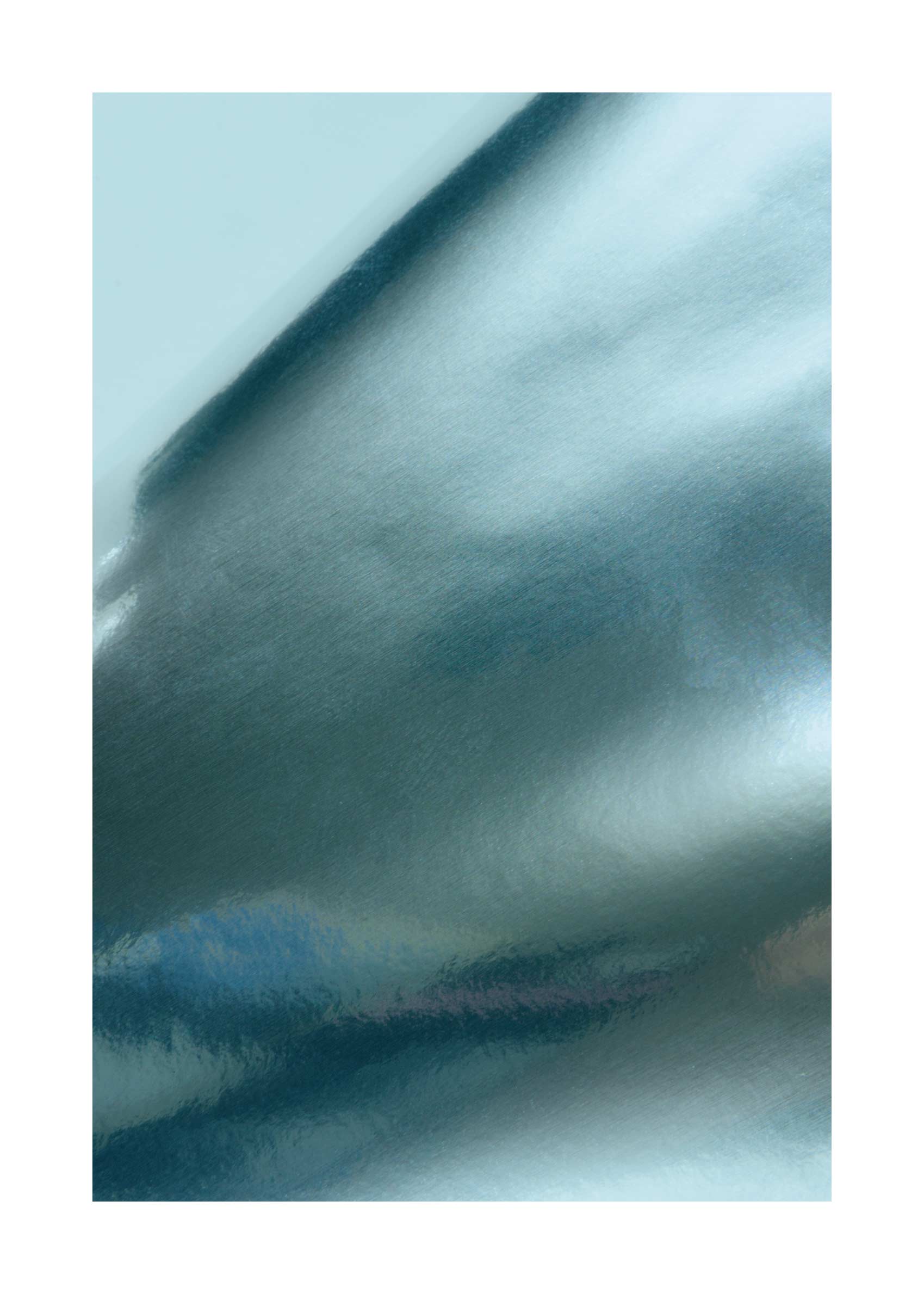 Sheen Poster - Defocused brushed metal in teal (50x70 cm)