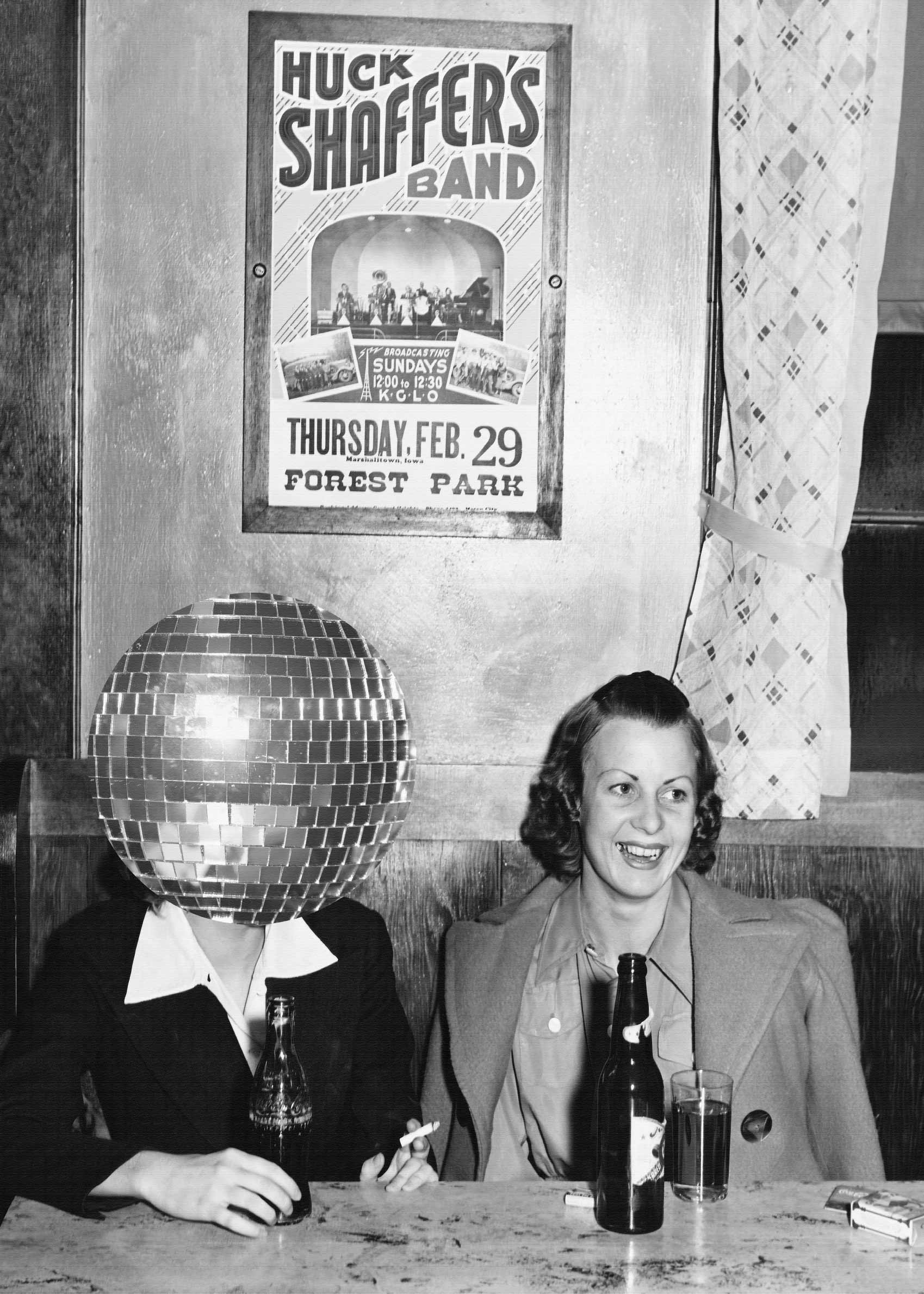 Retro Disco Bar Poster - Vintage bar photography (50x70 cm)