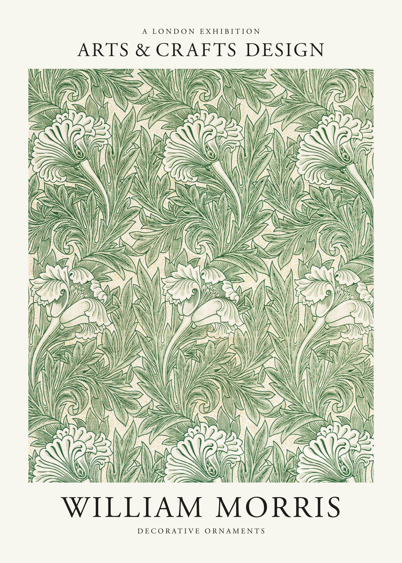 Green Marigold by William Morris Poster - Botanische Grafik (30x40 cm)