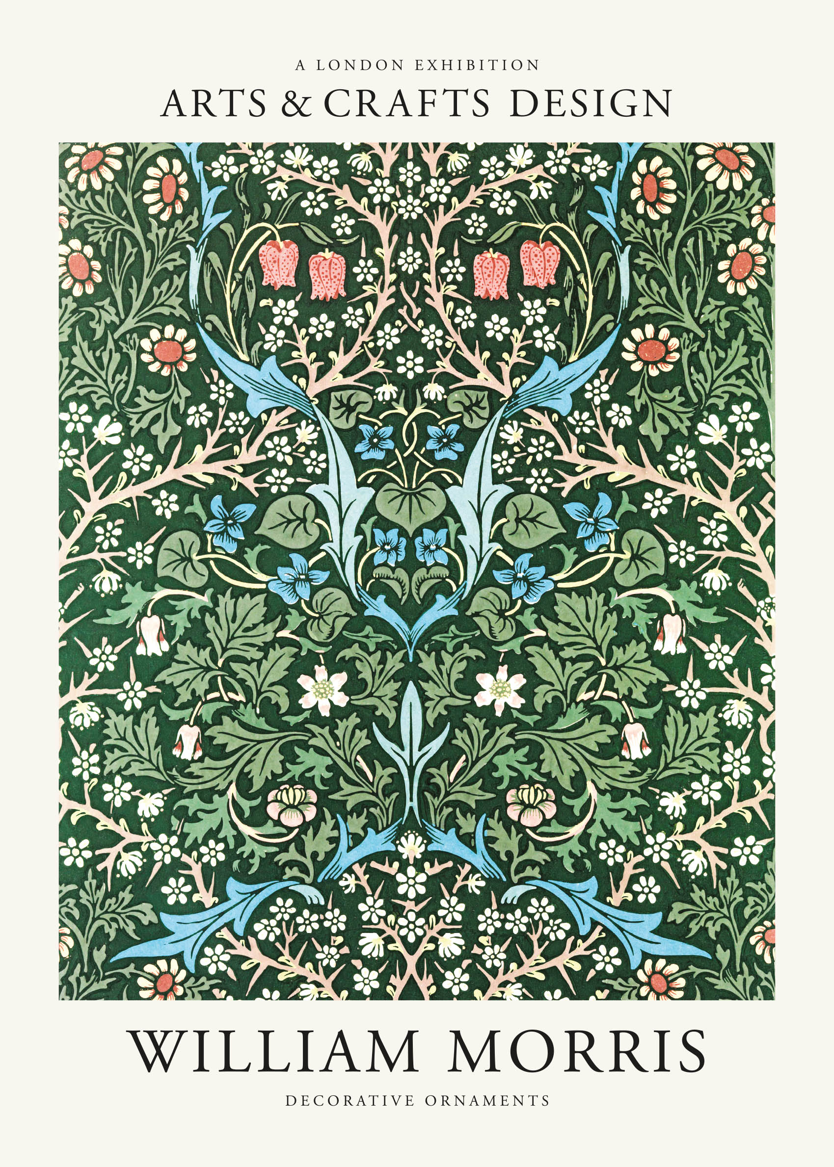 Blackthorn by William Morris Poster - Floral illustration (50x70 cm)
