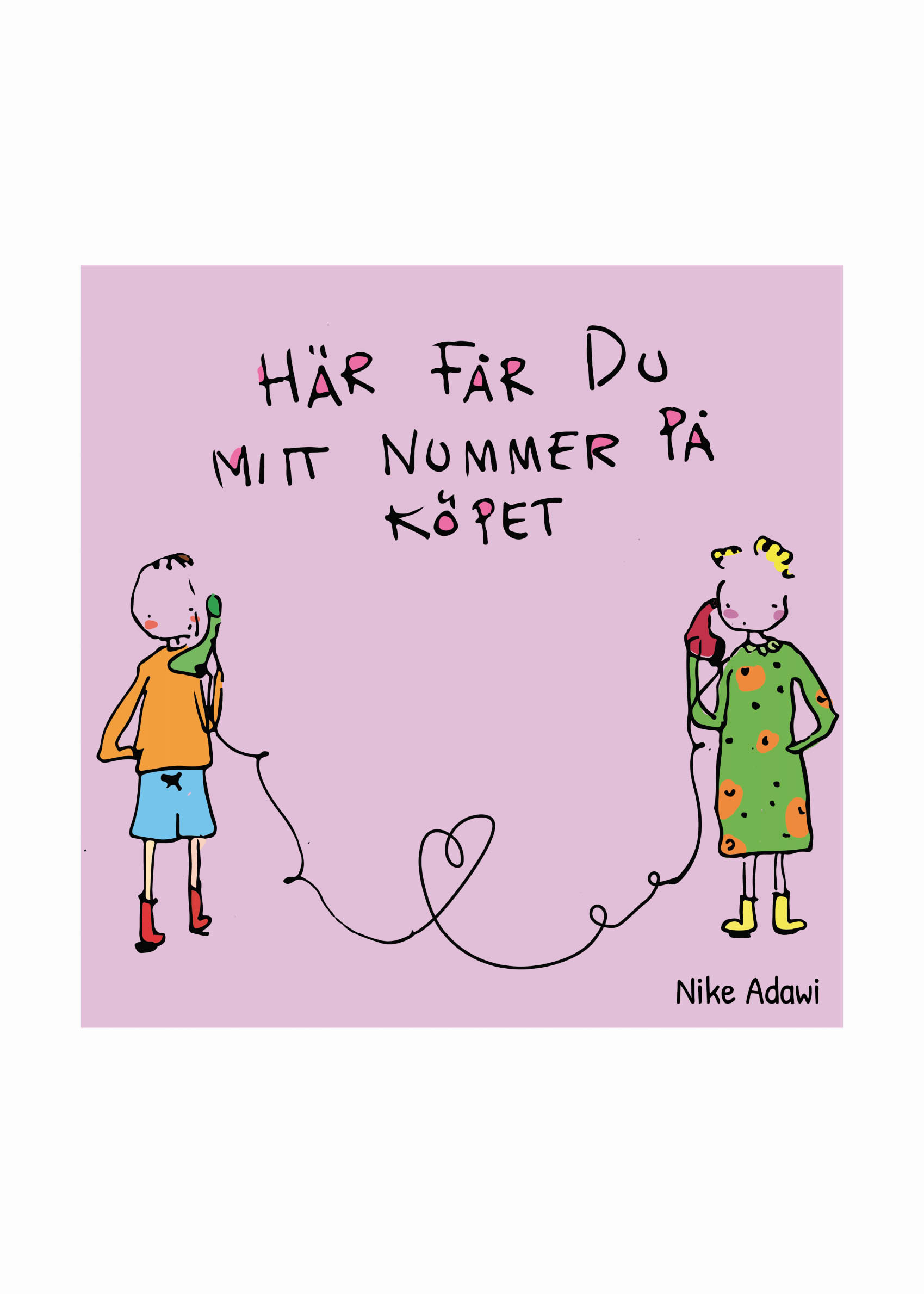 Nummer På Köpet Poster - Figure illustration (40x50 cm)