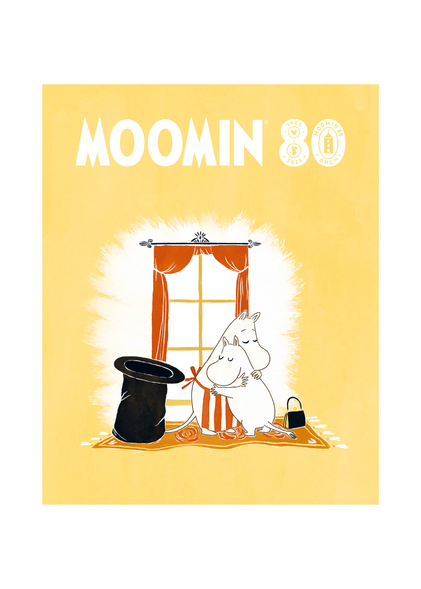 Moomin And Moominmamma Hug Poster - Window illustration (30x40 cm)