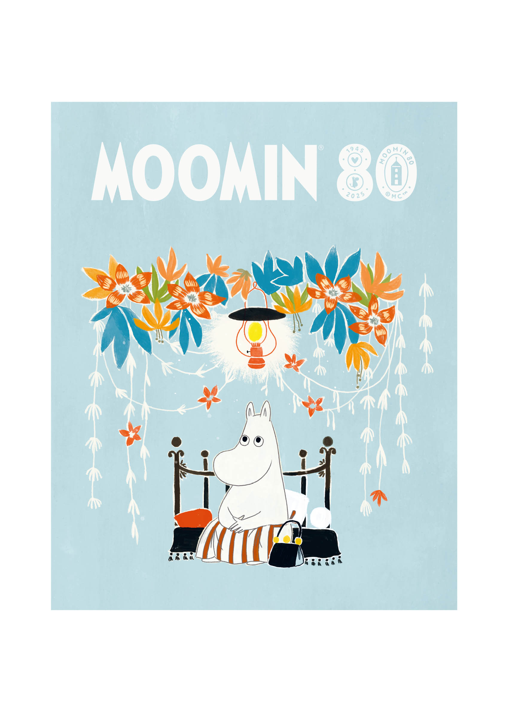 Moominmamma Under Cozy Garlands poster - Animal illustration (30x40 cm)