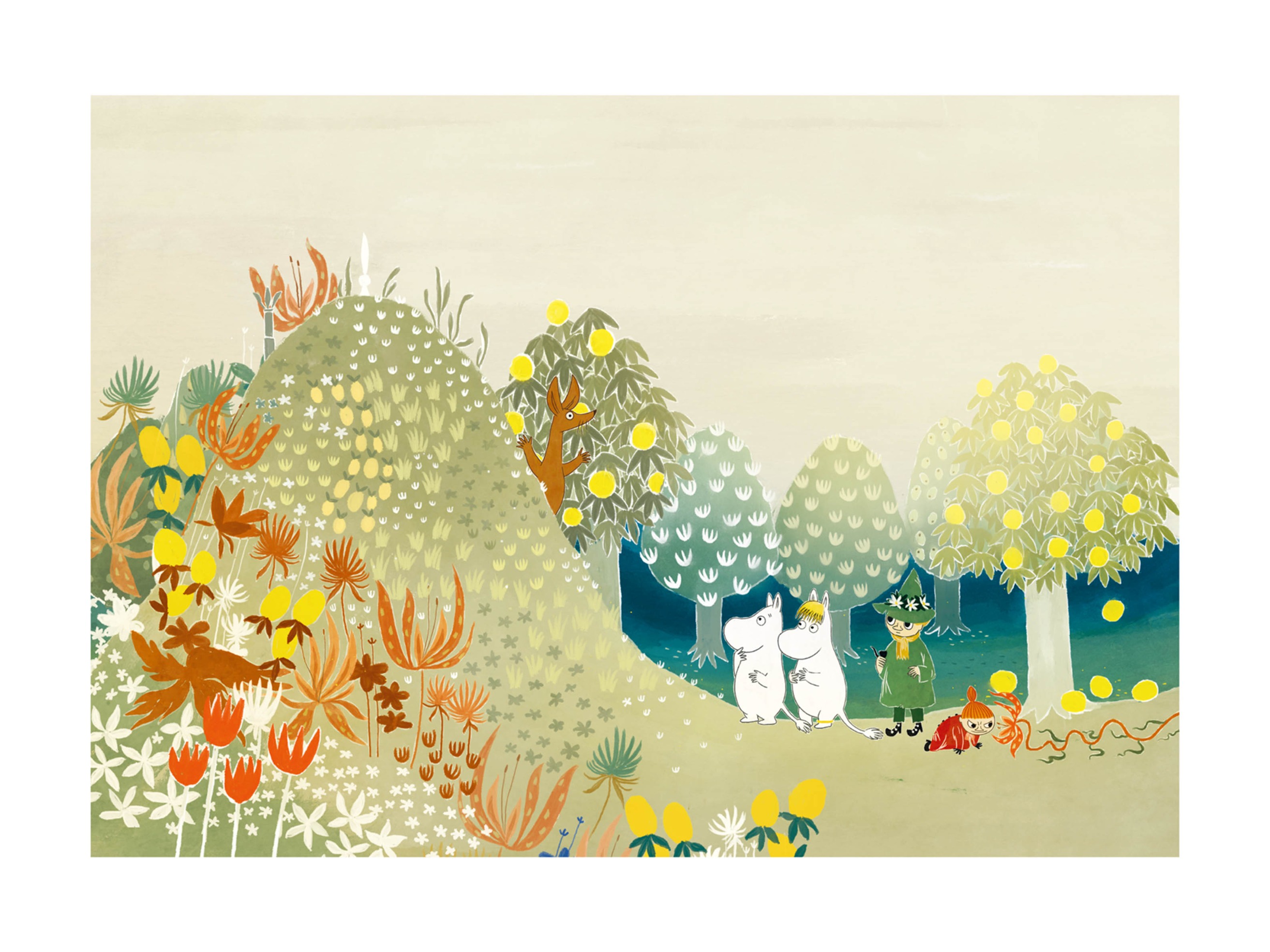 Jungle in the Moominvalley poster - Forest illustration (21x30 cm)
