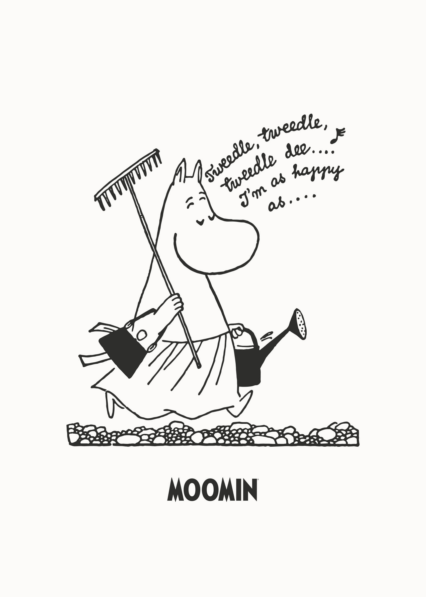 Moominmamma Gardening Poster - Figurenillustration (21x30 cm)