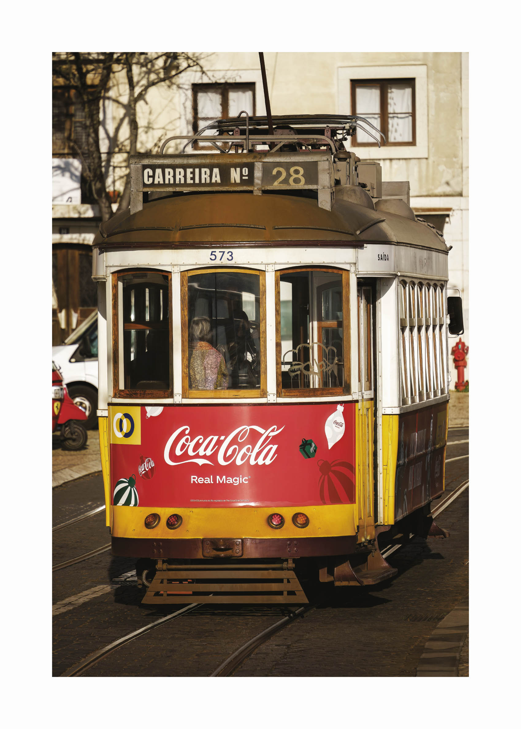 Afternoon in Lisbon Poster - Tram photography (70x100 cm)