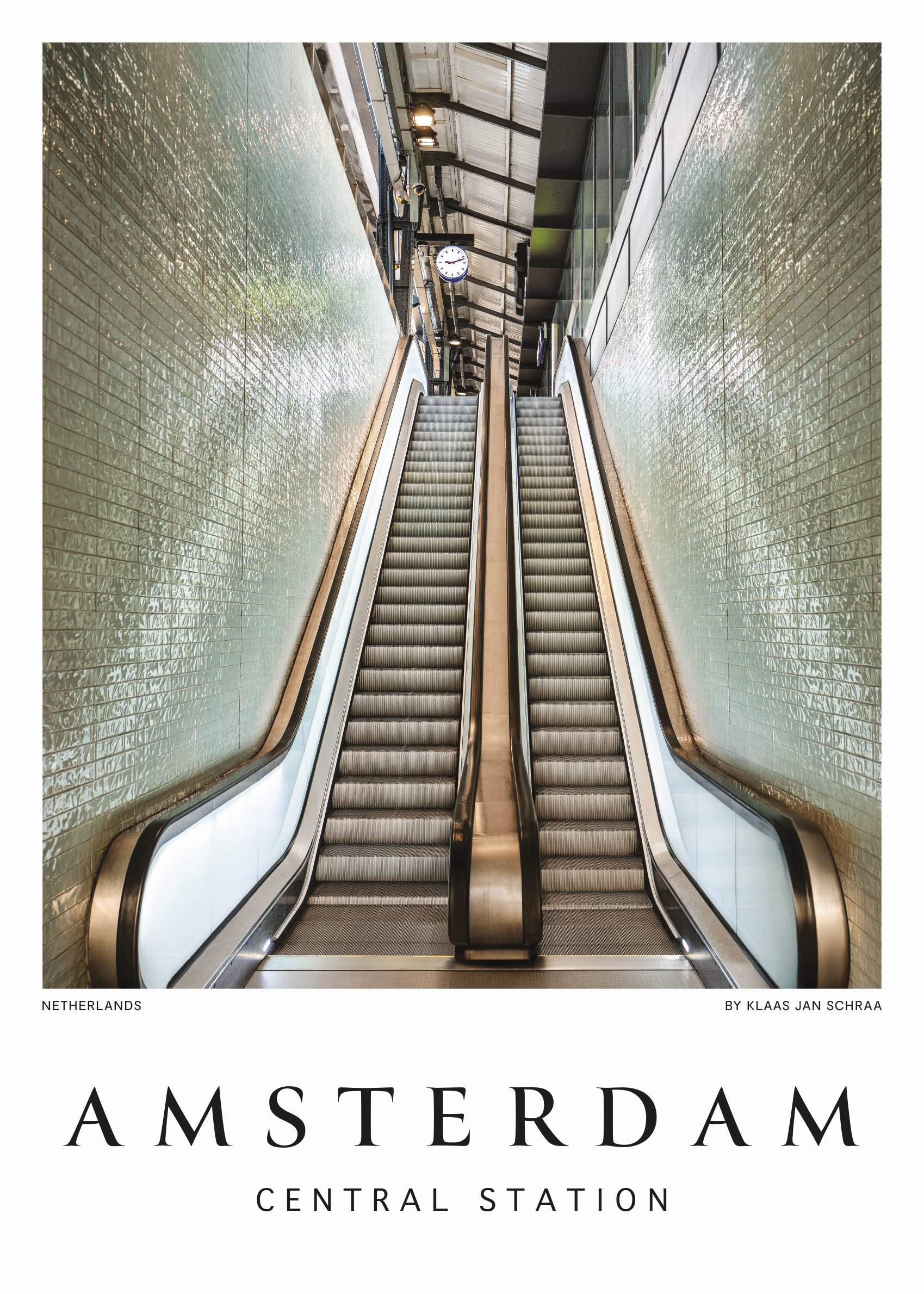 Amsterdam Central Station poster - Architecture photography (70x100 cm)