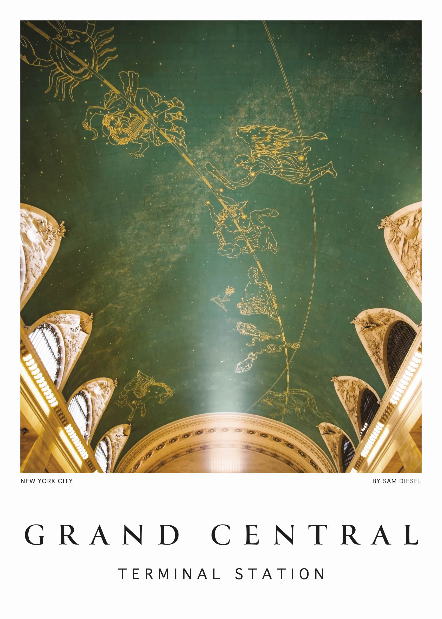 Grand Central Terminal Station plakat - Arkitekturfotografi (50x70 cm)