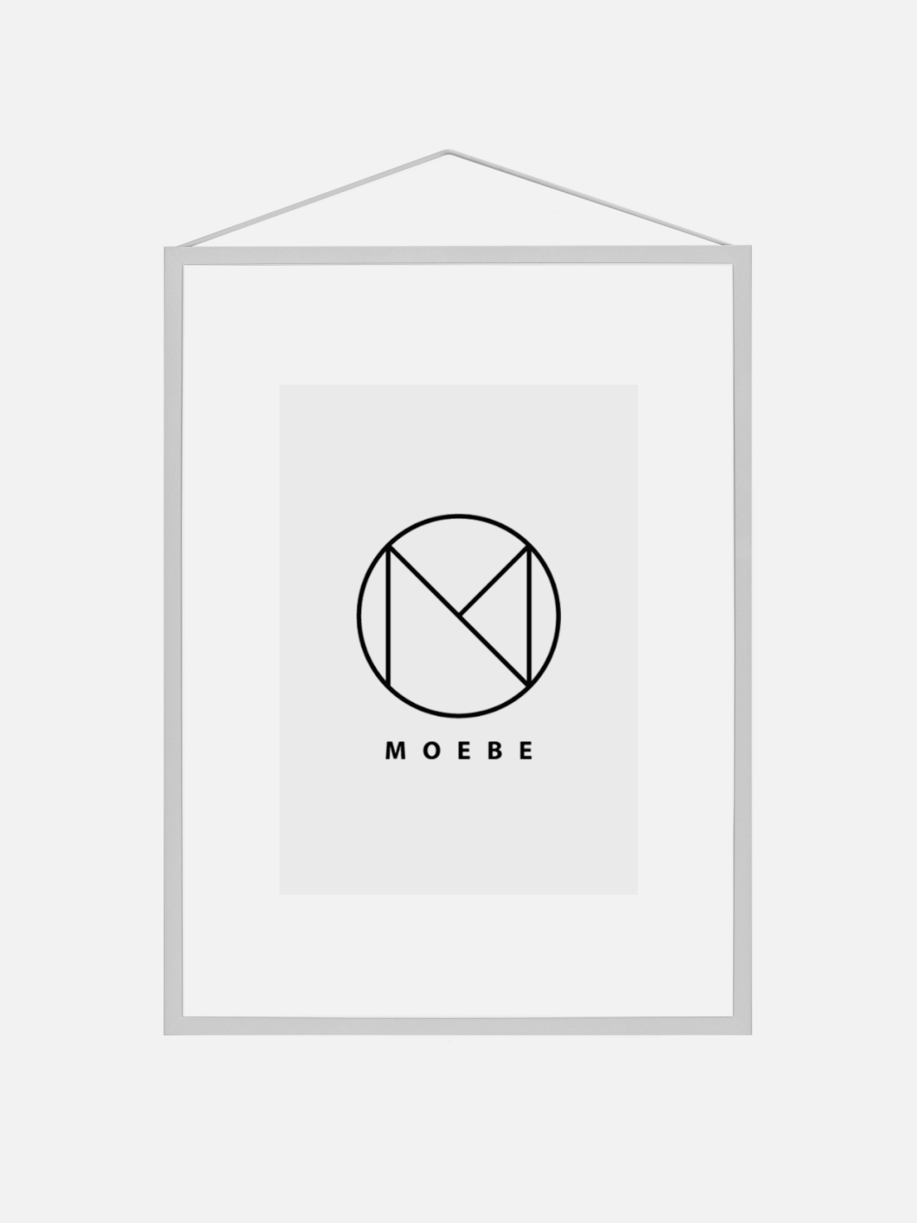 Moebe Frame Light Grey - Light grey aluminium finish (A3 (31x44 cm))