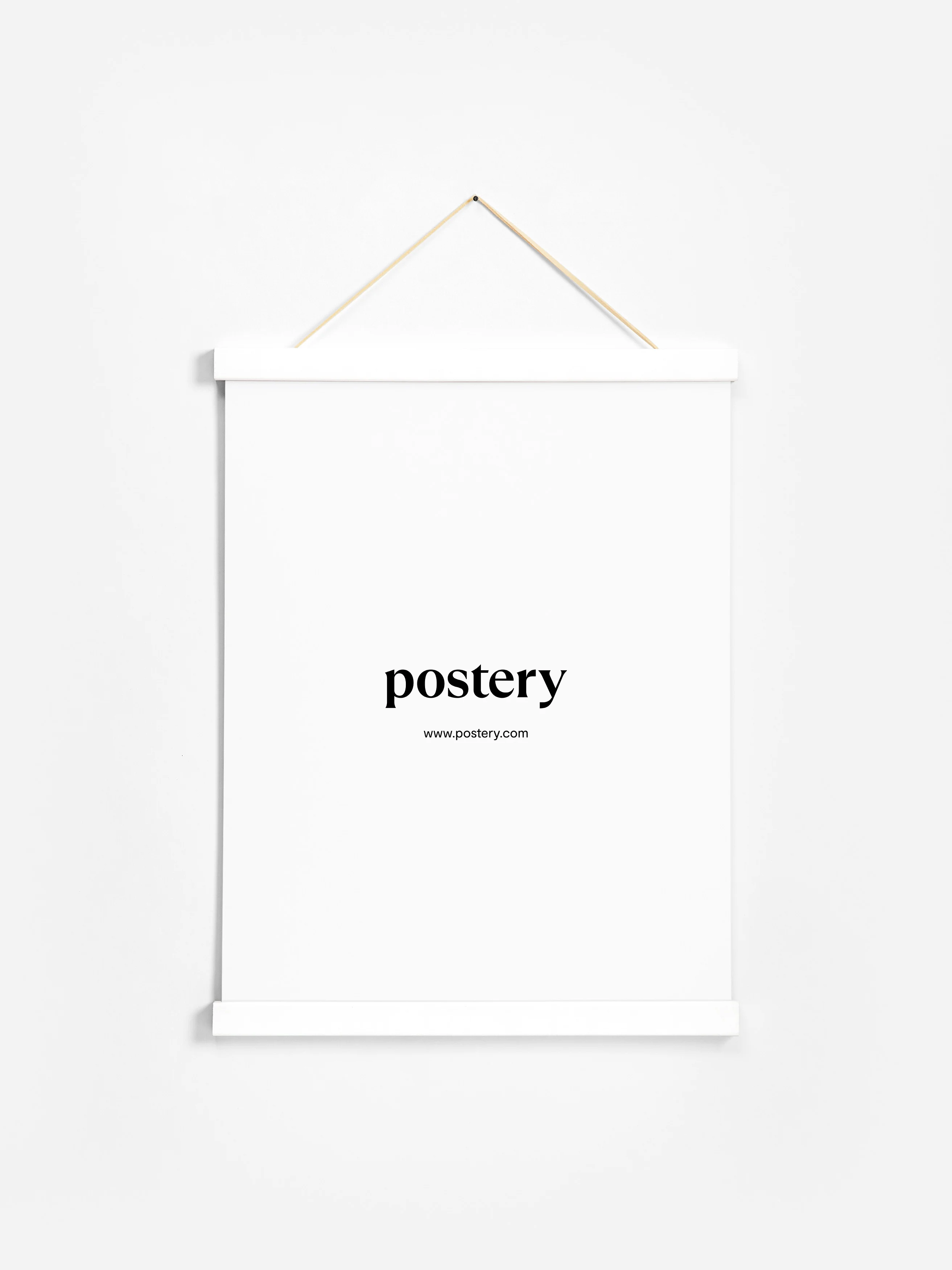 Posterleiste Weiß - Weiße Holzoptik (31 cm)