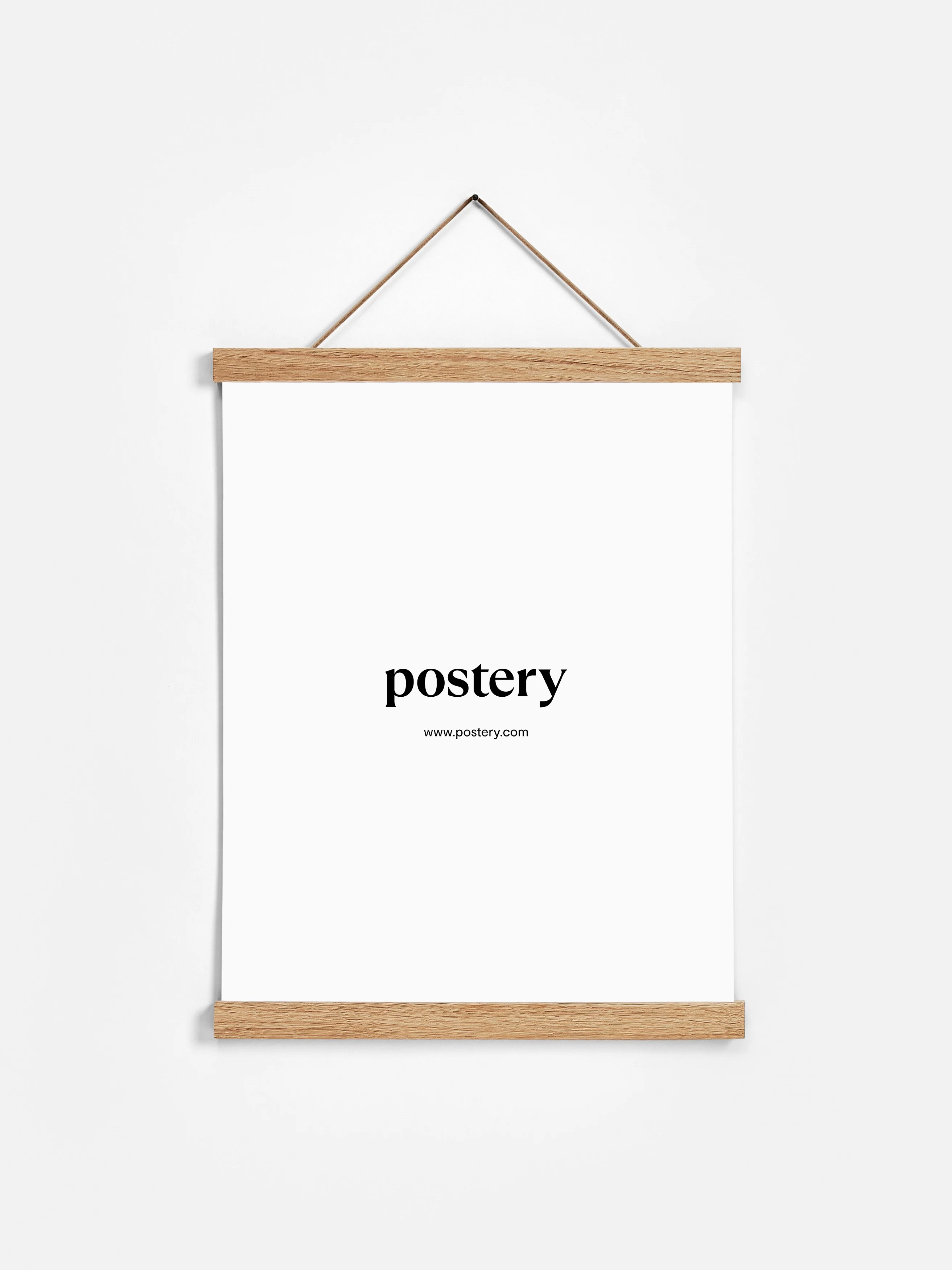 Plakat Hanger Eg - Træ med læderrem (22 cm)