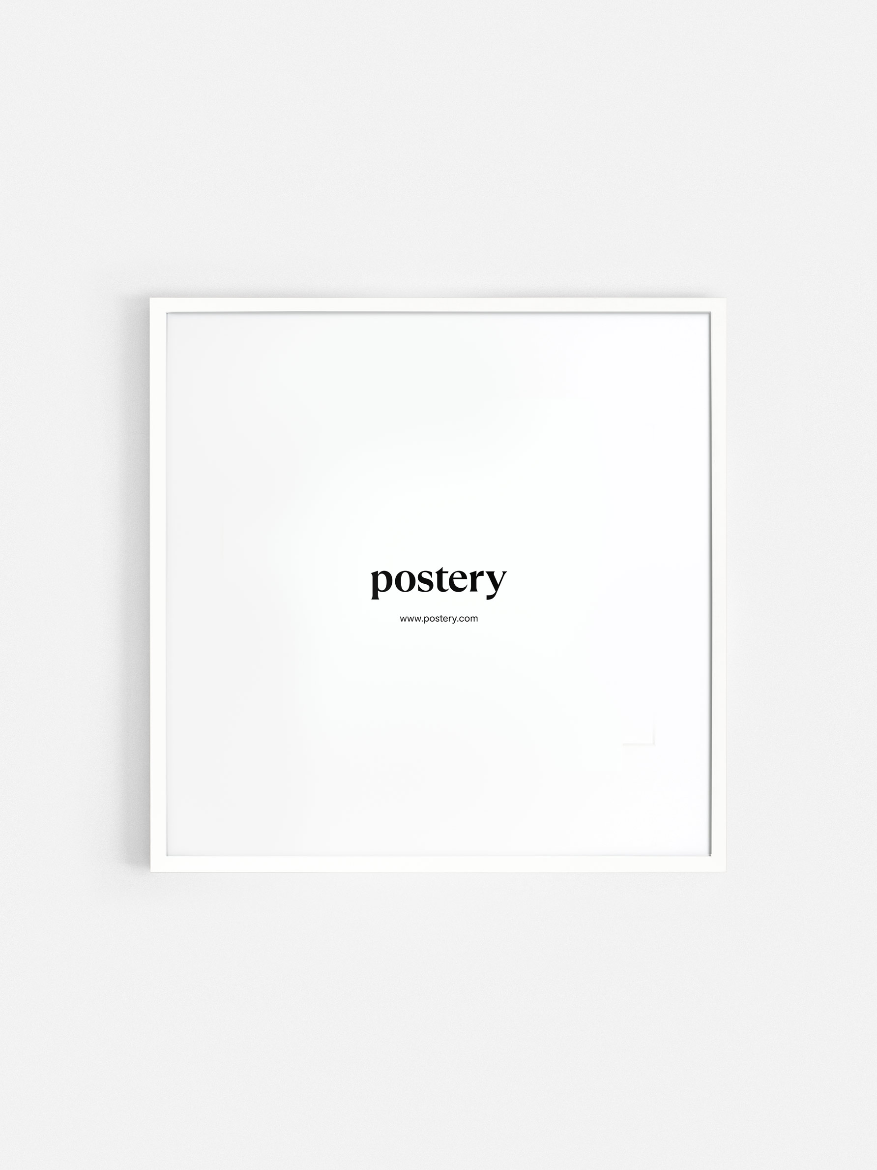 Square Picture Frame White - White wood, square format (70x70 cm)