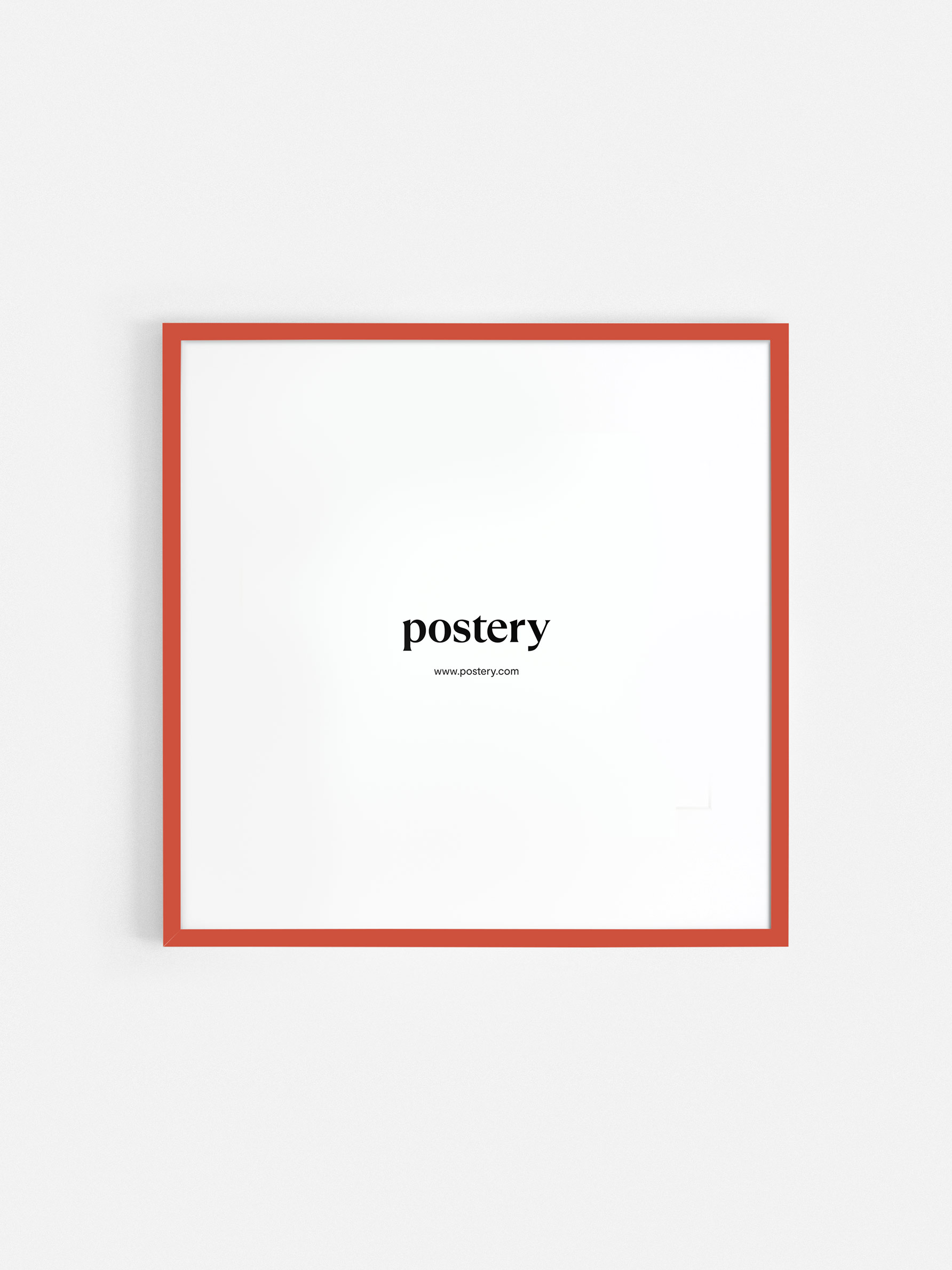 Square Picture Frame Red - Red wood, square format (70x70 cm)