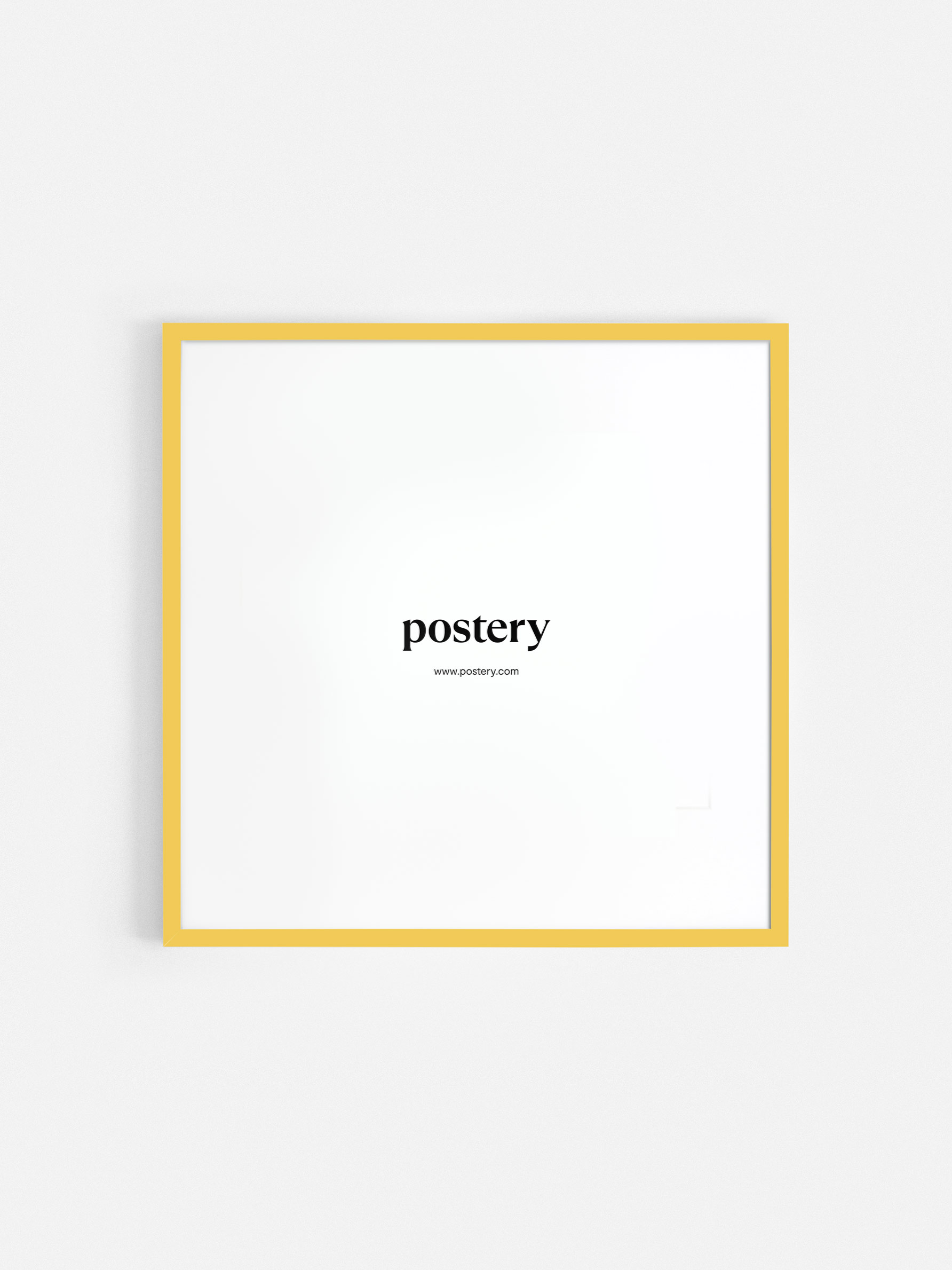 Square Picture Frame Yellow - Yellow wood, square format (70x70 cm)