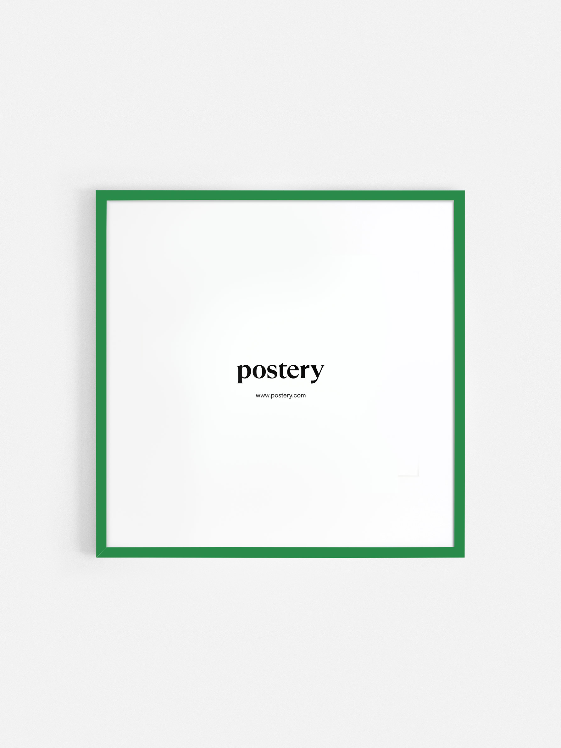 Square Picture Frame Green - Green wood, square format (50x50 cm)