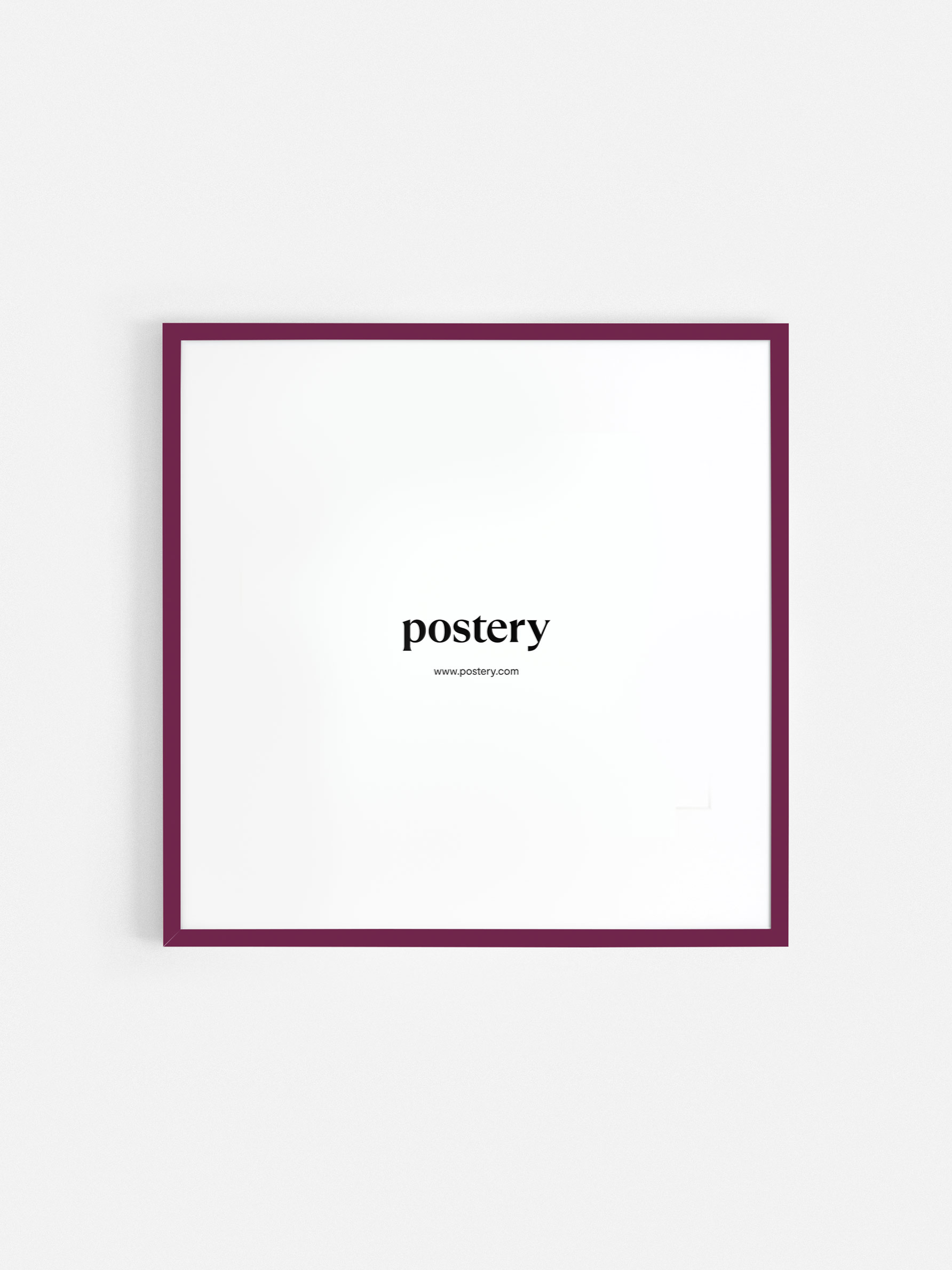 Square Picture Frame Plum - Plum wood, square format (70x70 cm)