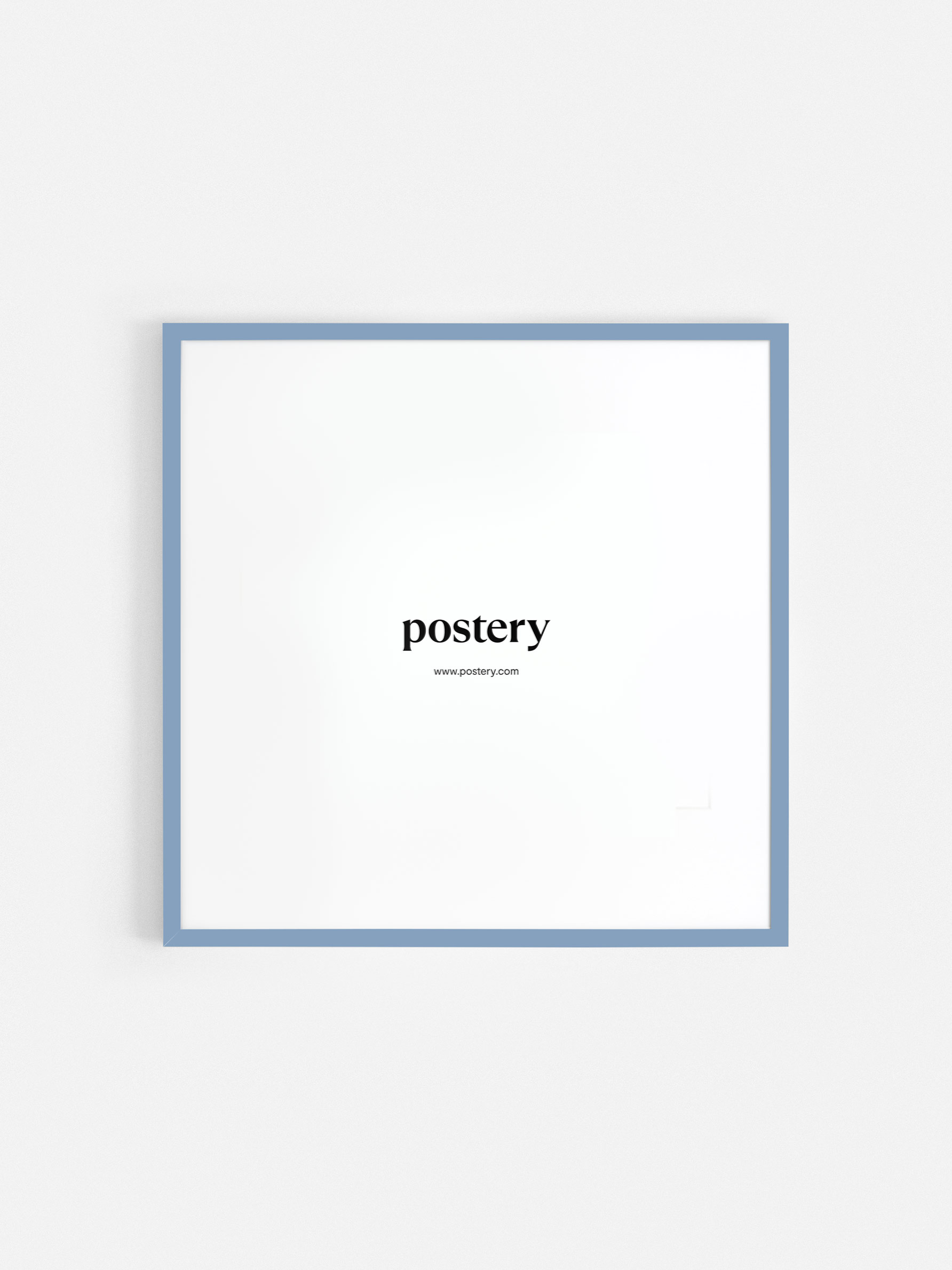 Square Picture Frame Sky Blue - Sky blue wood, square format (70x70 cm)
