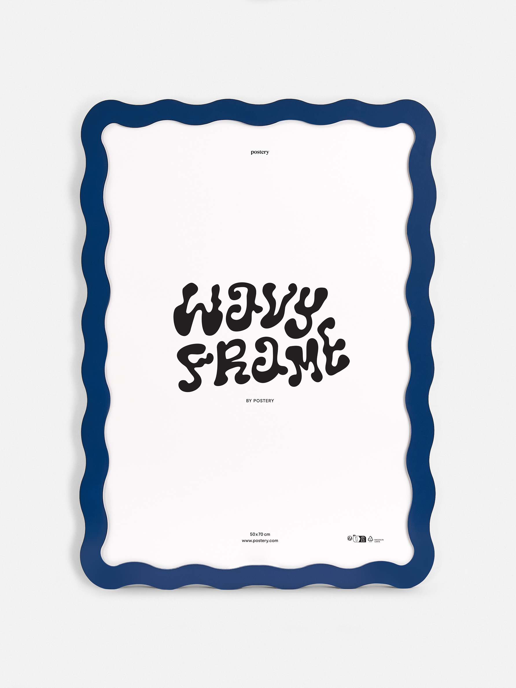 Wavy Frame Blue - Blue wavy design (30x40 cm)
