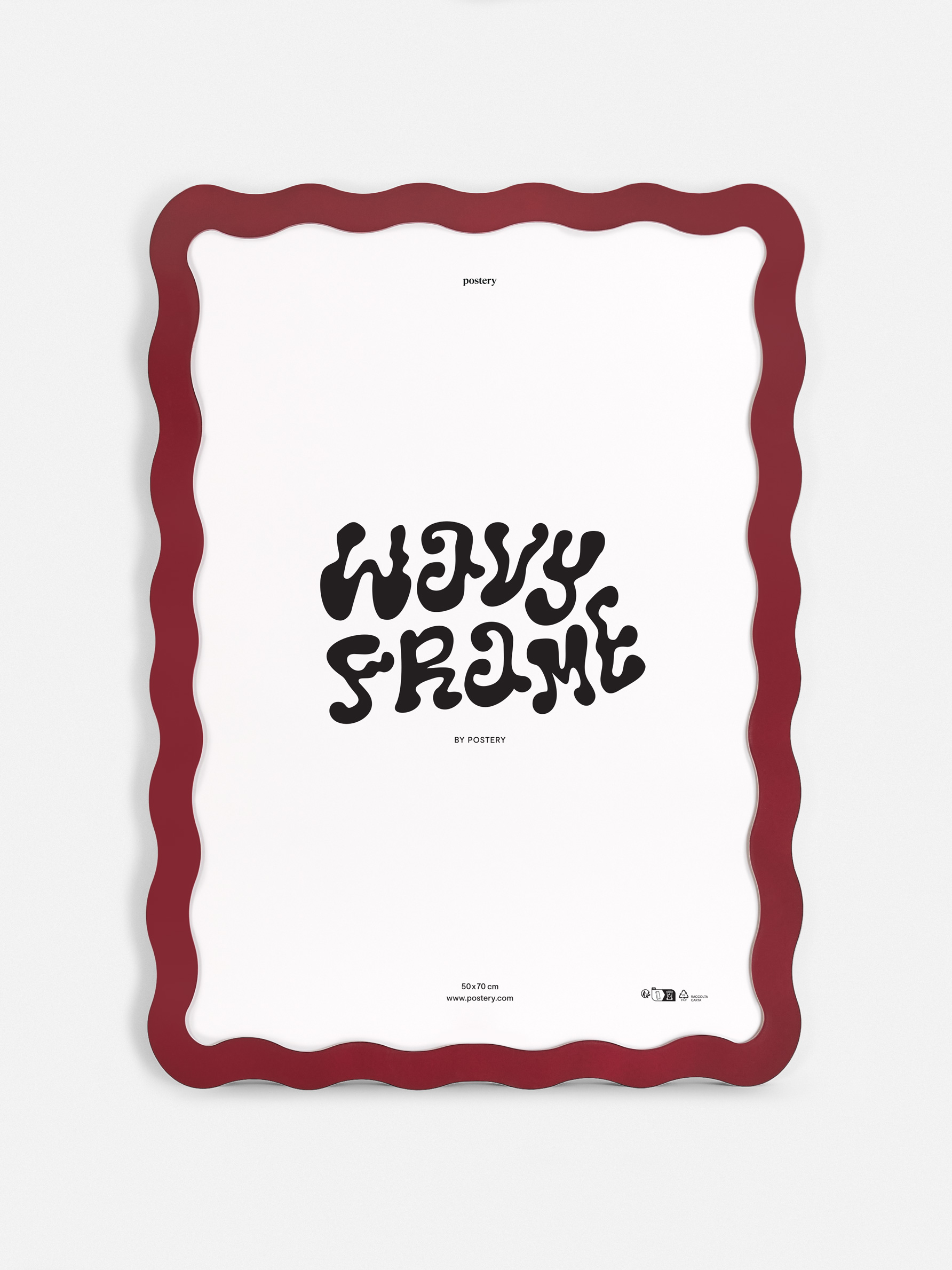 Wavy Frame Red - Wavy design (30x40 cm)