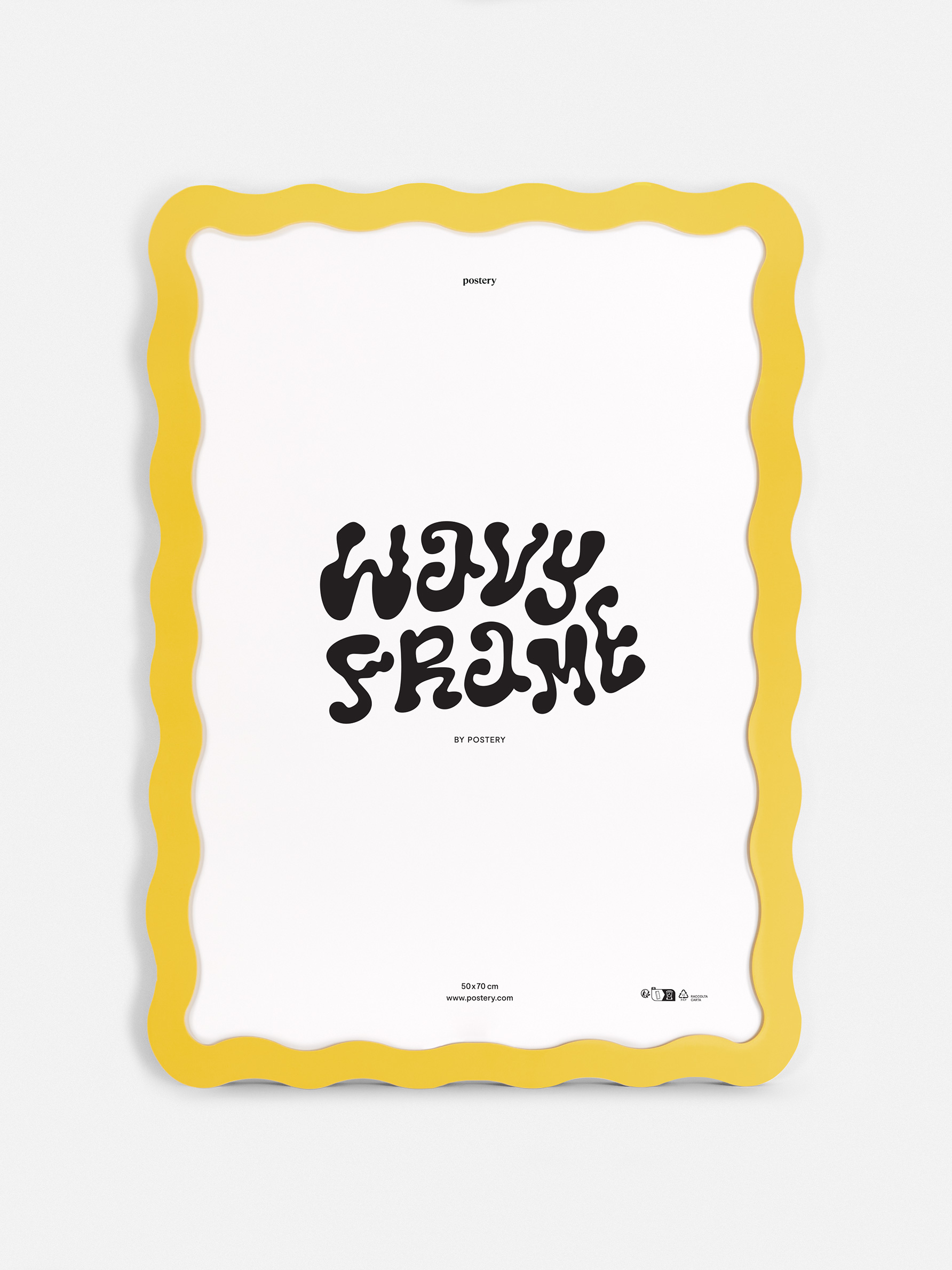 Wavy Frame Yellow - Gul vågig design (30x40 cm)