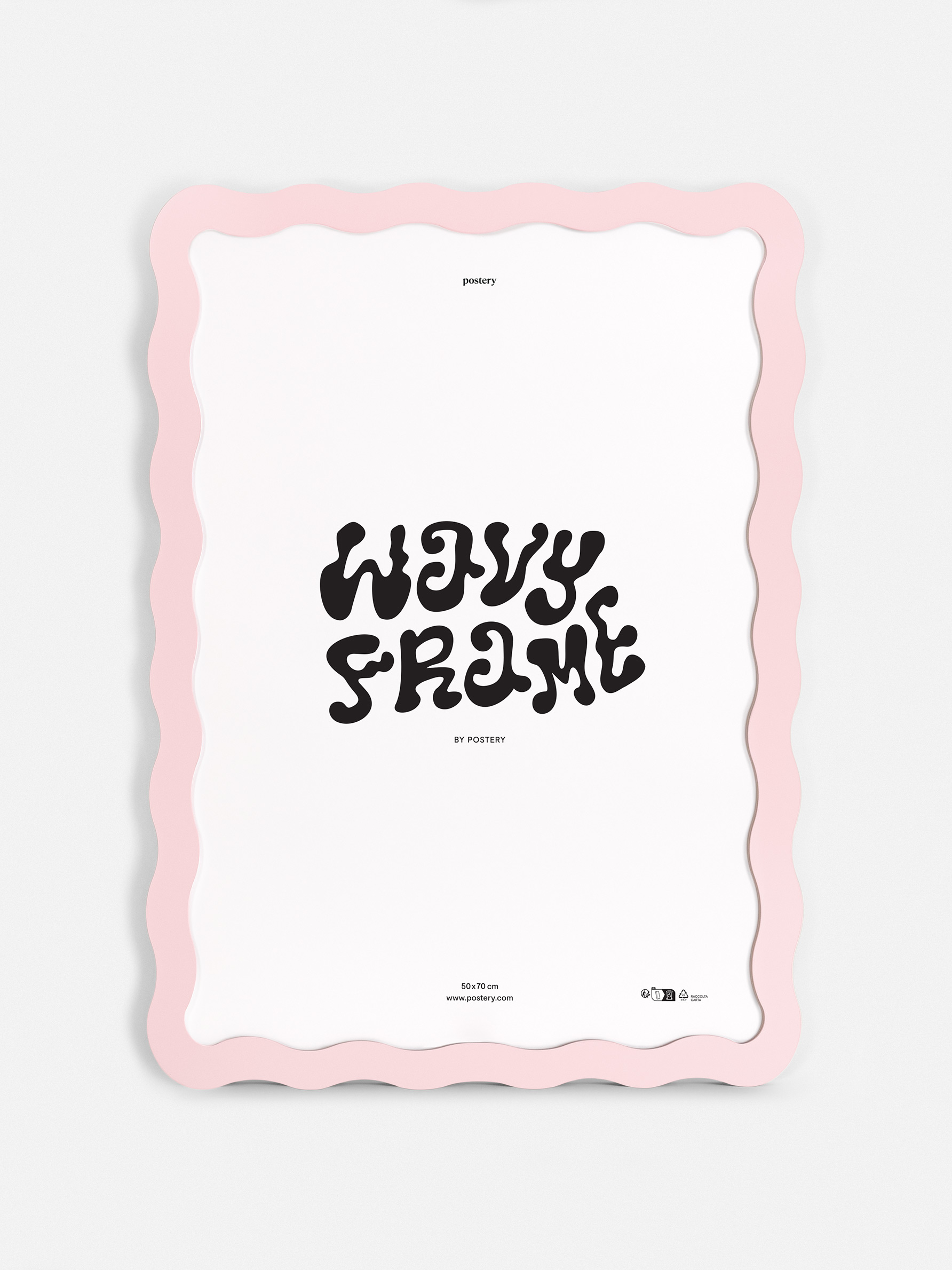 Wavy Frame Pastel Pink - Wavy design (30x40 cm)