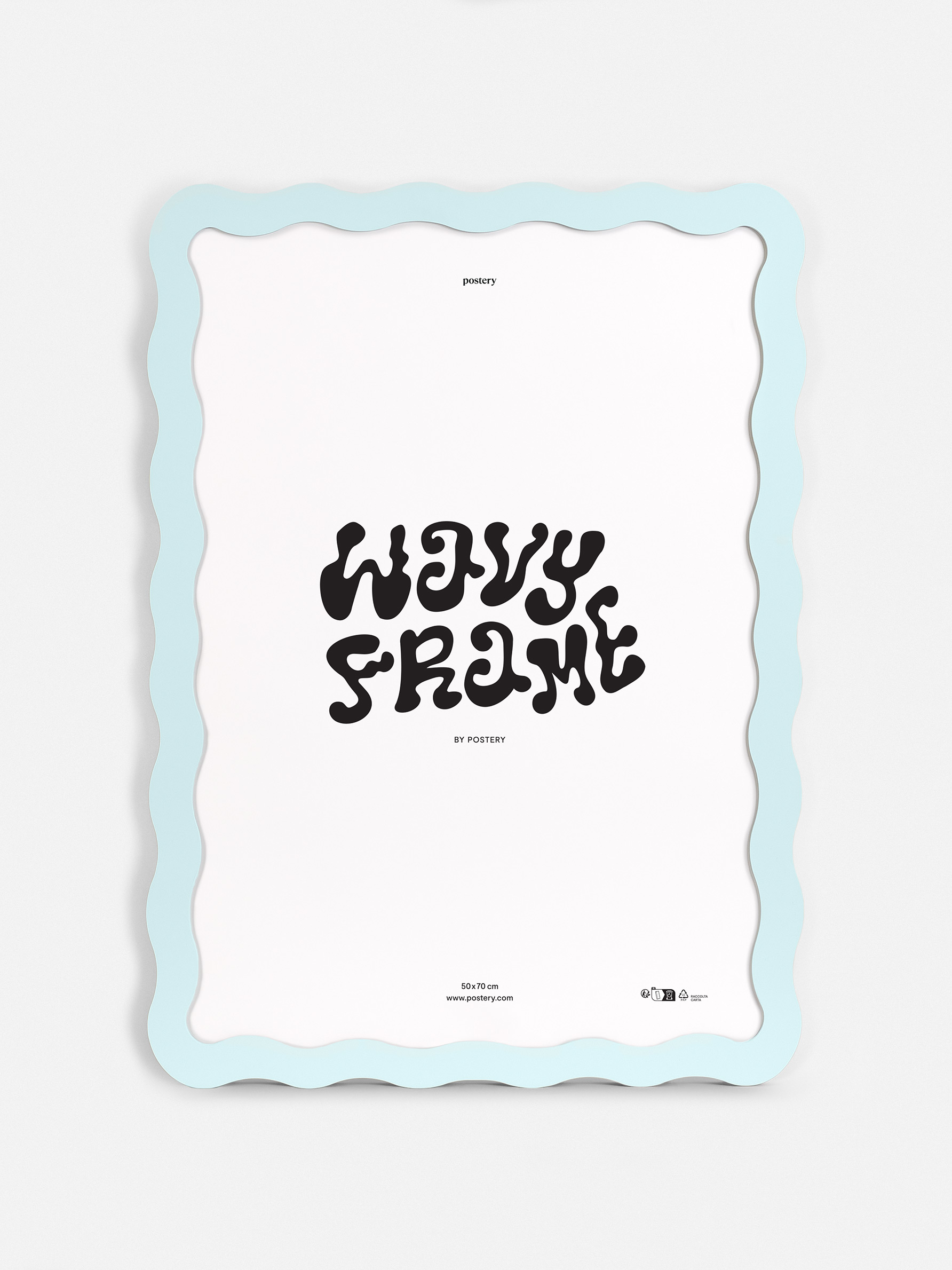 Wavy Frame Pastel Blue Frame - Wavy design (30x40 cm)