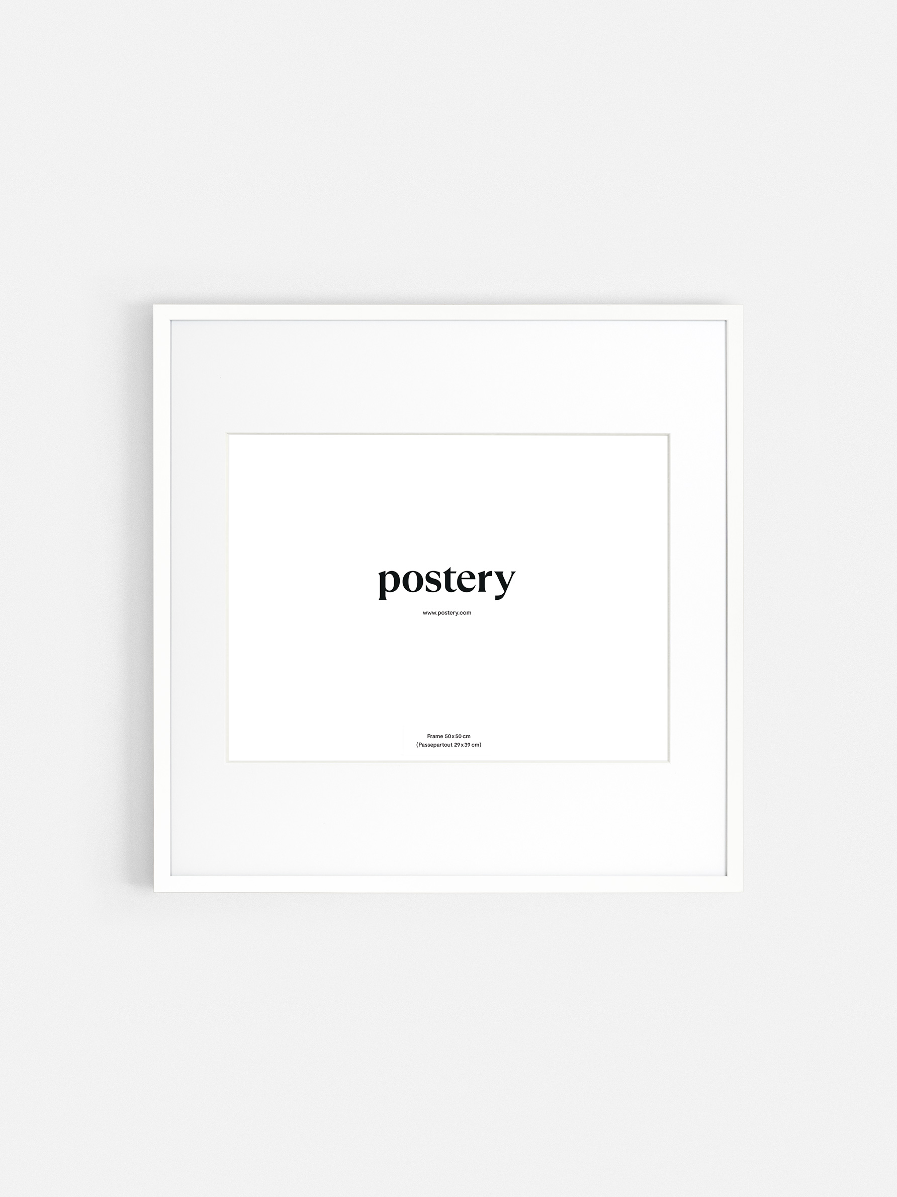 Picture Frame Wood White - White wooden finish (50x50 cm)