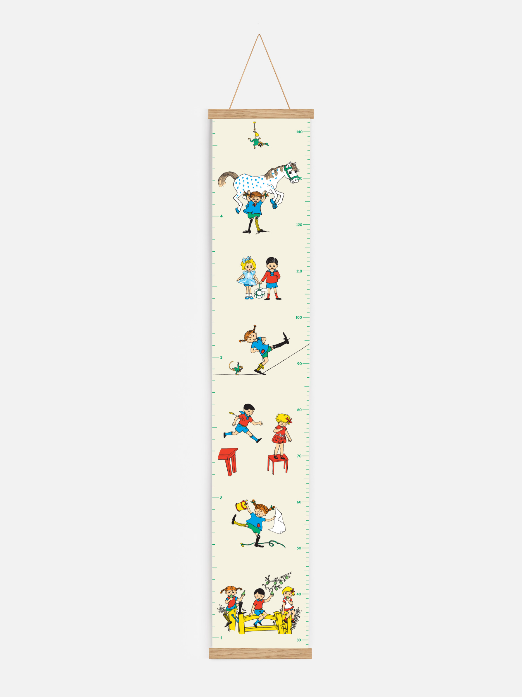Height Chart - Pippi Poster - Illustration med Pippi och vänner (ONE SIZE)