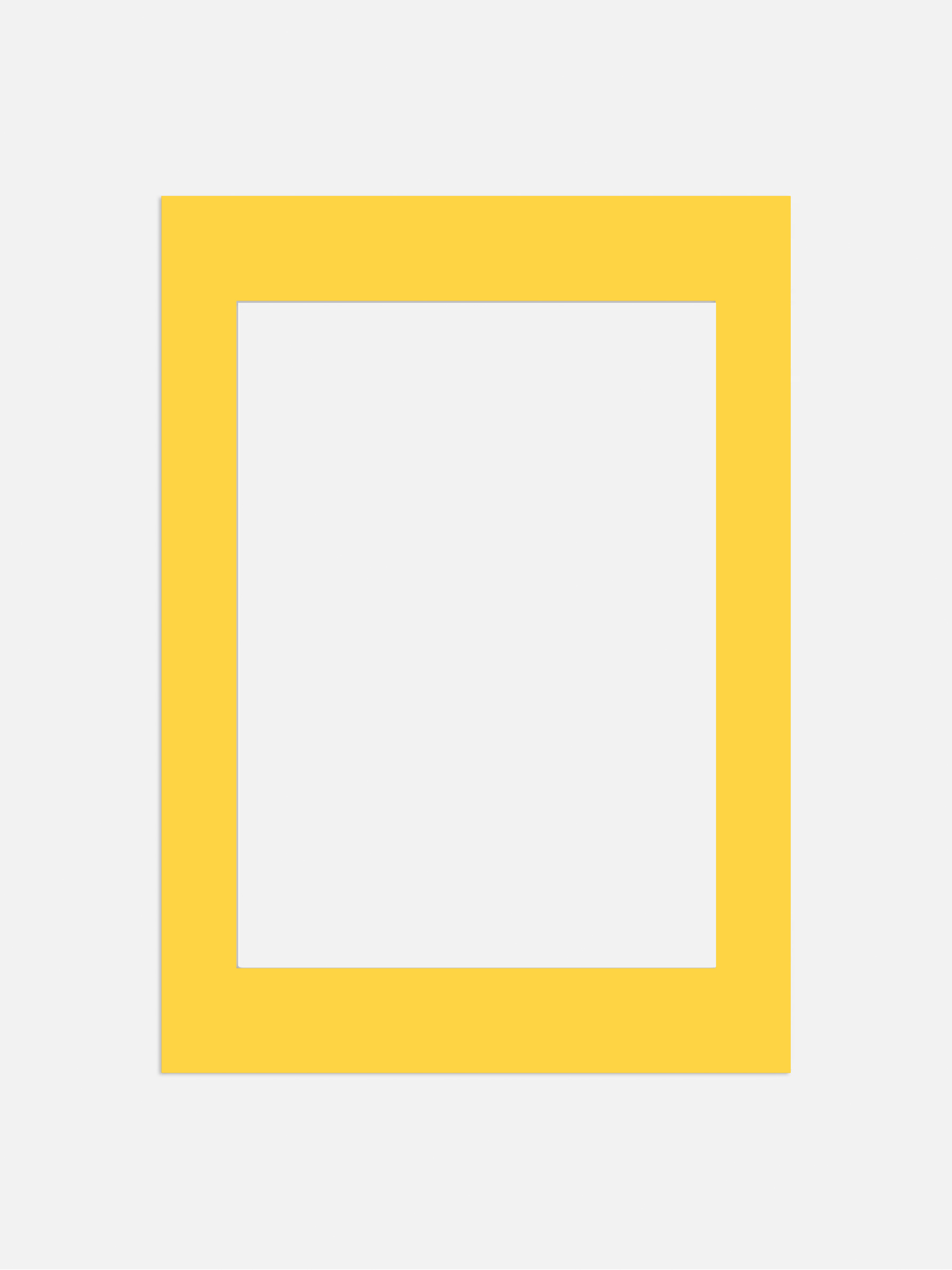 Mat Board Yellow Poster - Yellow passepartout (40x50 cm)