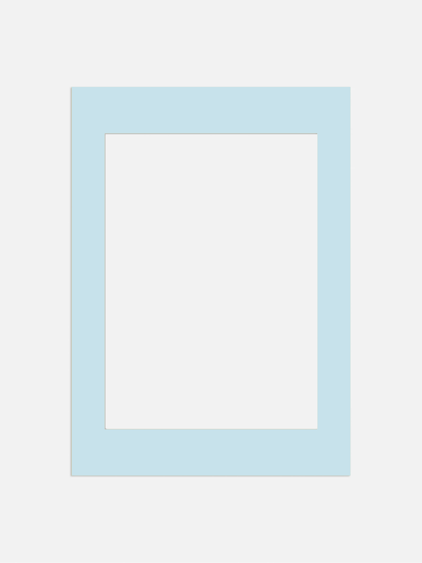 Mat Board Pastel Blue - Pastel blue passepartout (40x50 cm)