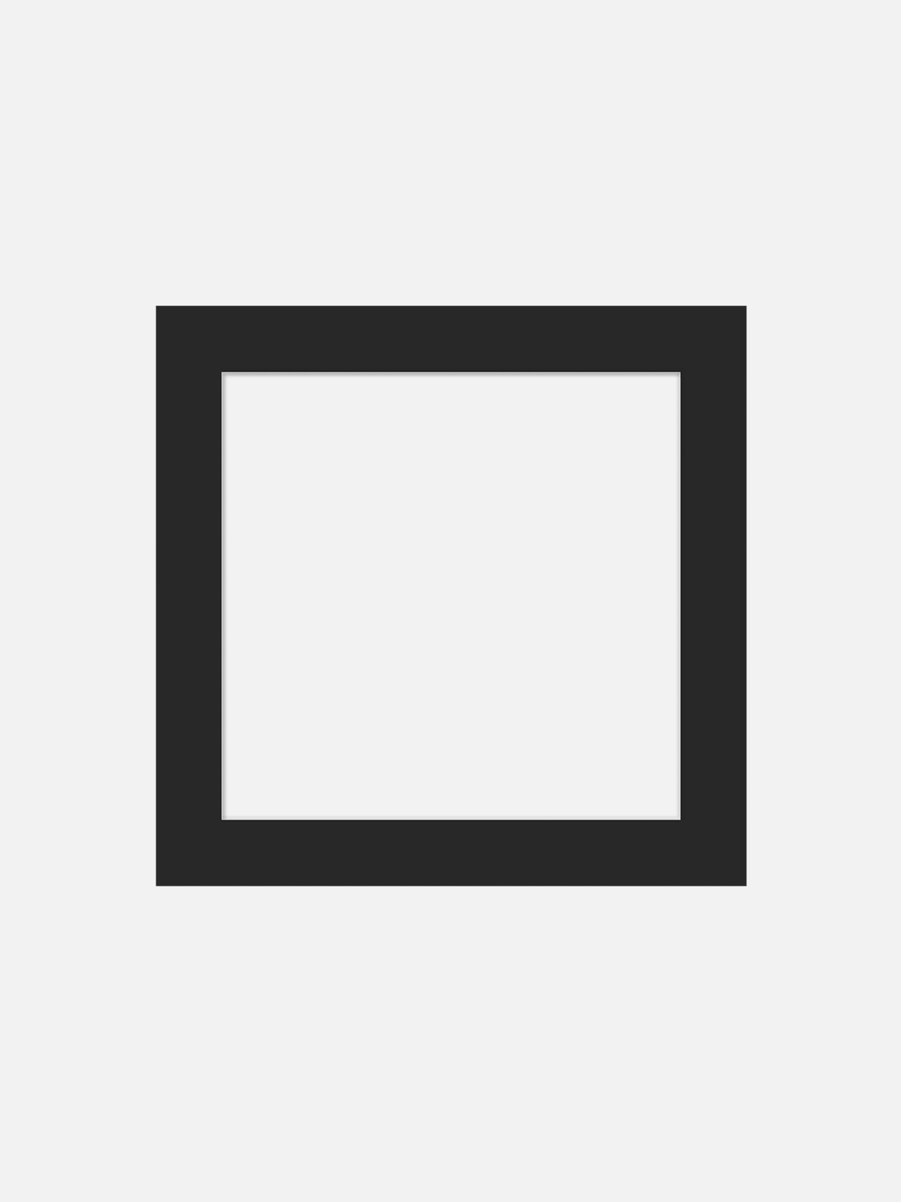 Square Mat Board Black - Black passepartout, square format (50x50 cm)