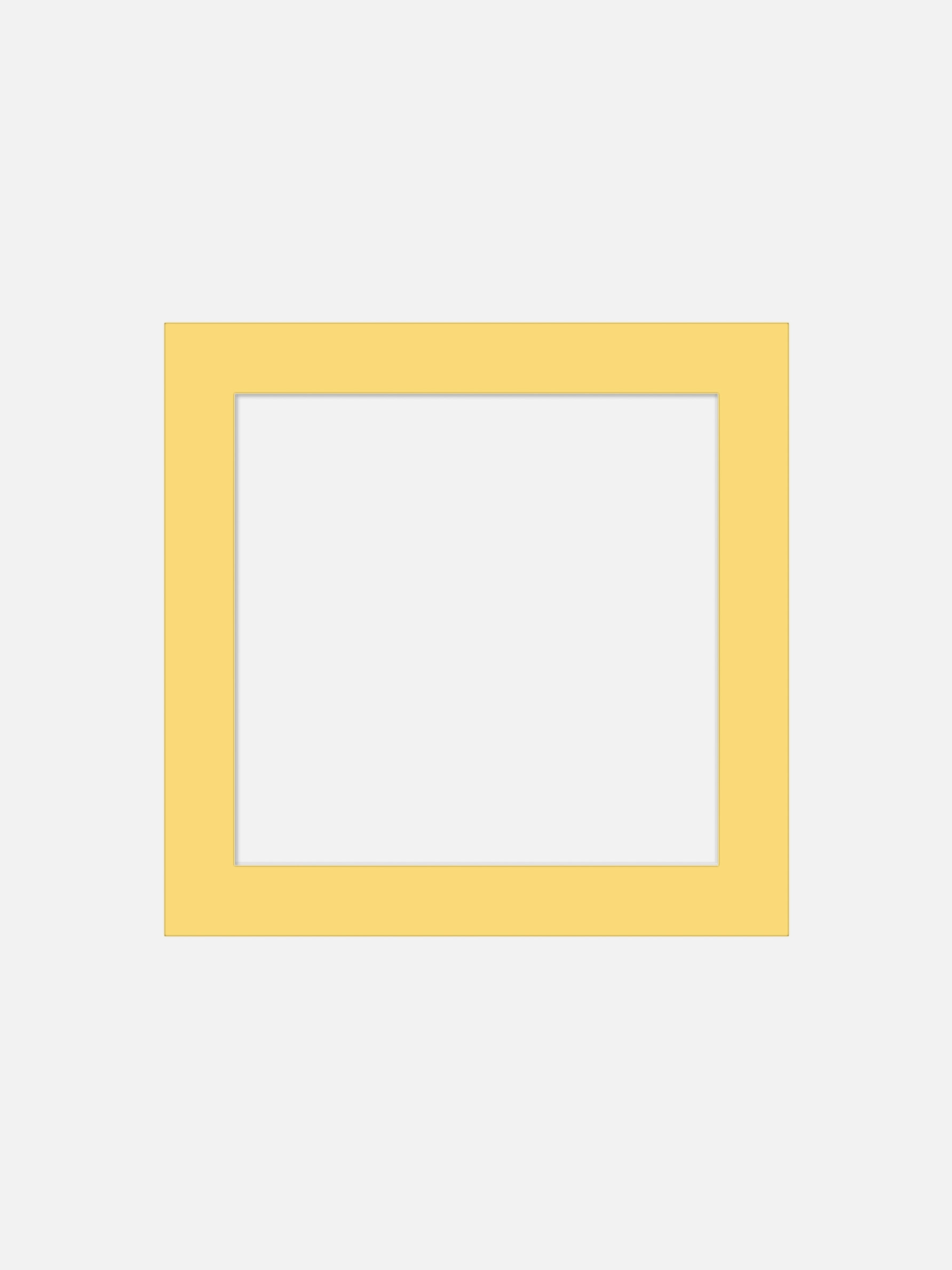 Square Mat Board Yellow - Yellow passepartout, square format (70x70 cm)