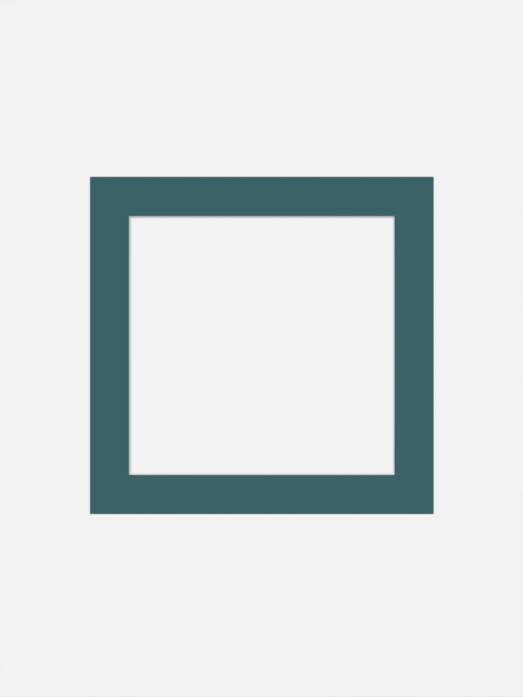 Square Mat Board Teal - Teal, square format (50x50 cm)