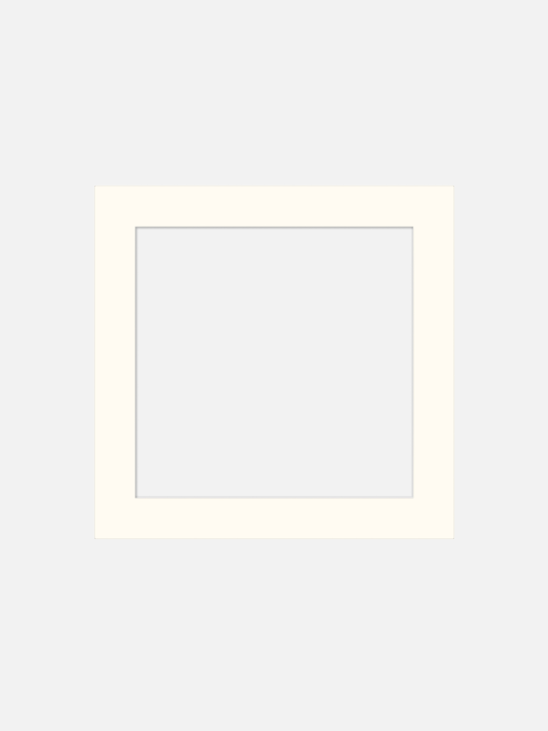 Square Mat Board Cream - Cream passepartout, square format (50x50 cm)