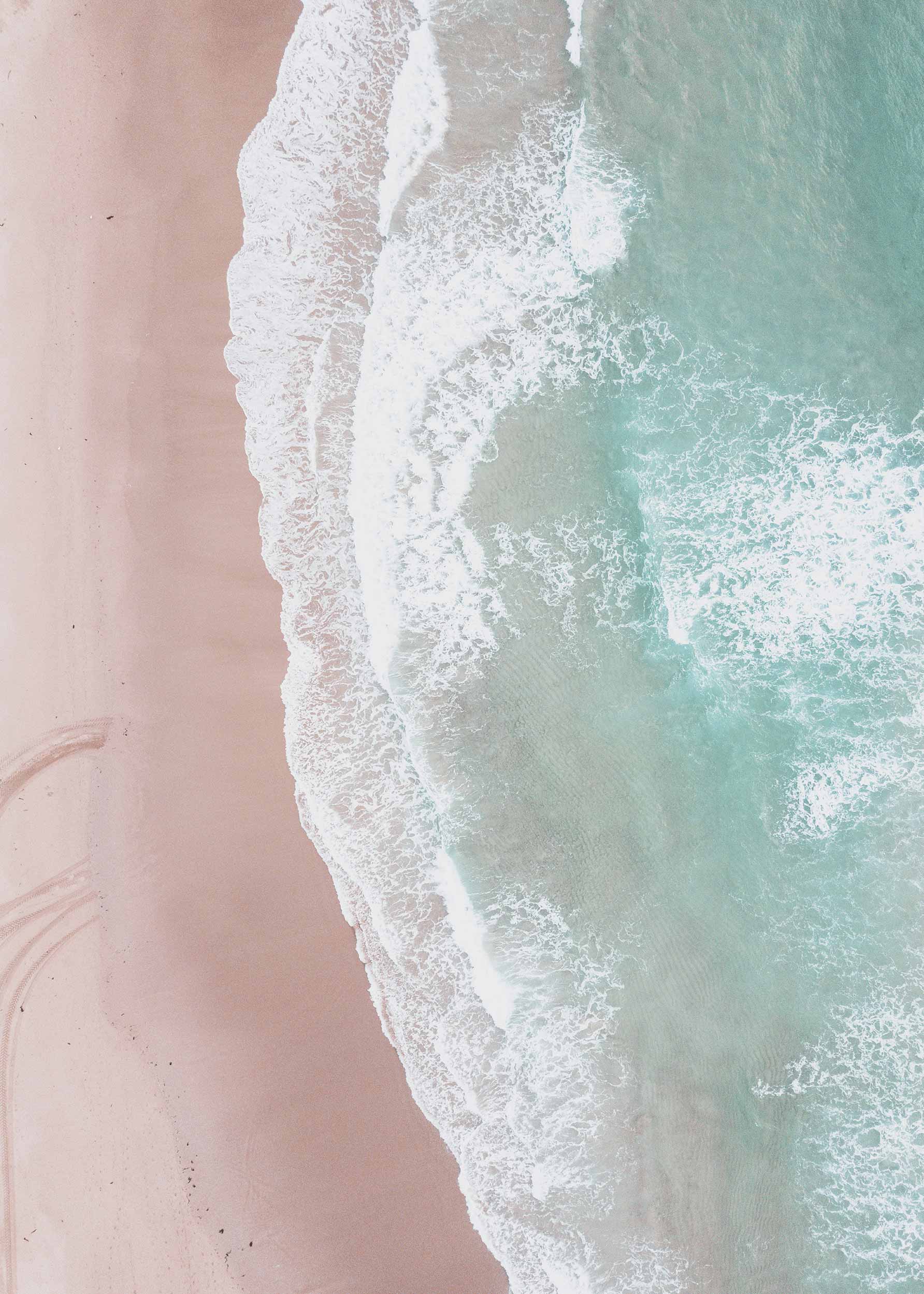 Shoreline No.2 Canvas - Aerial beach photography (50x70 cm)