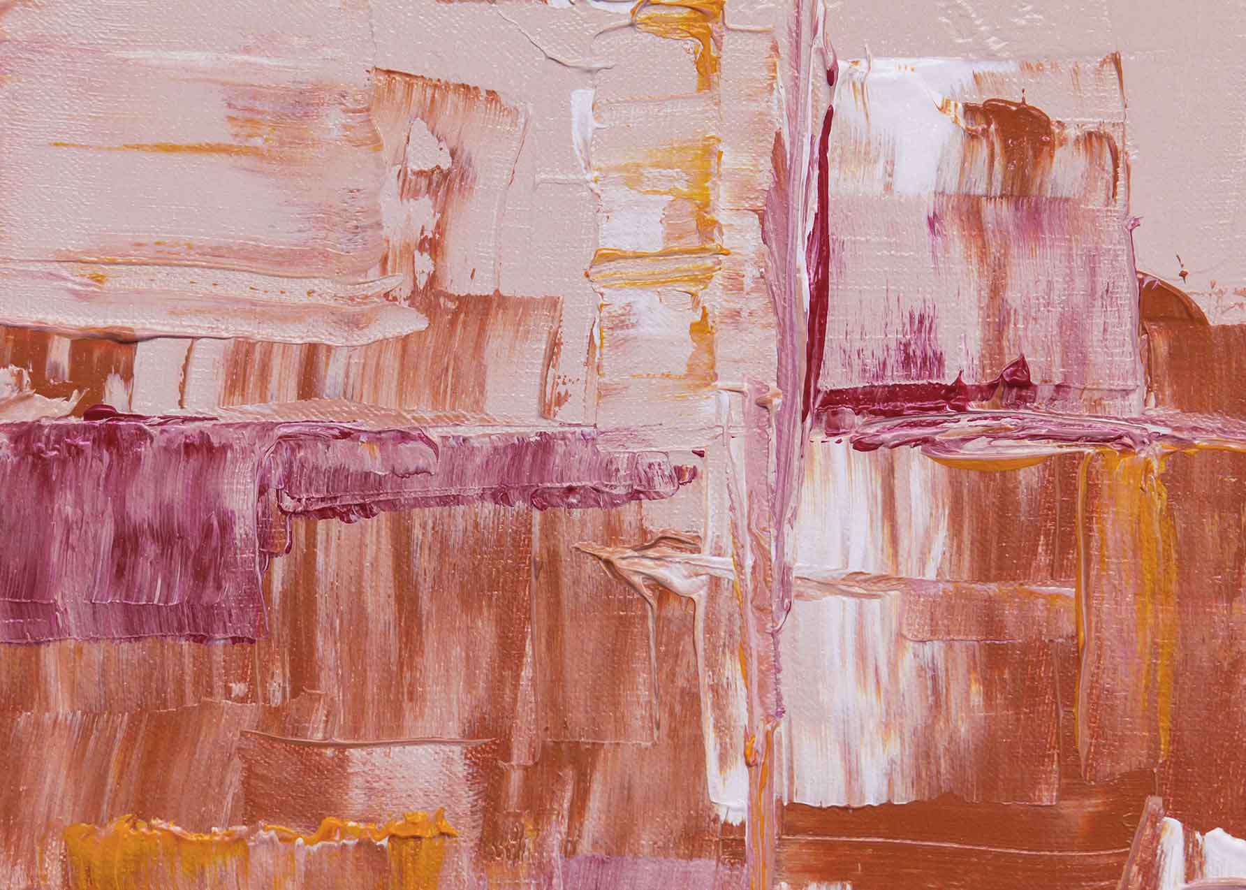 Pink Abstract Canvas - Abstract painting (50x70 cm)