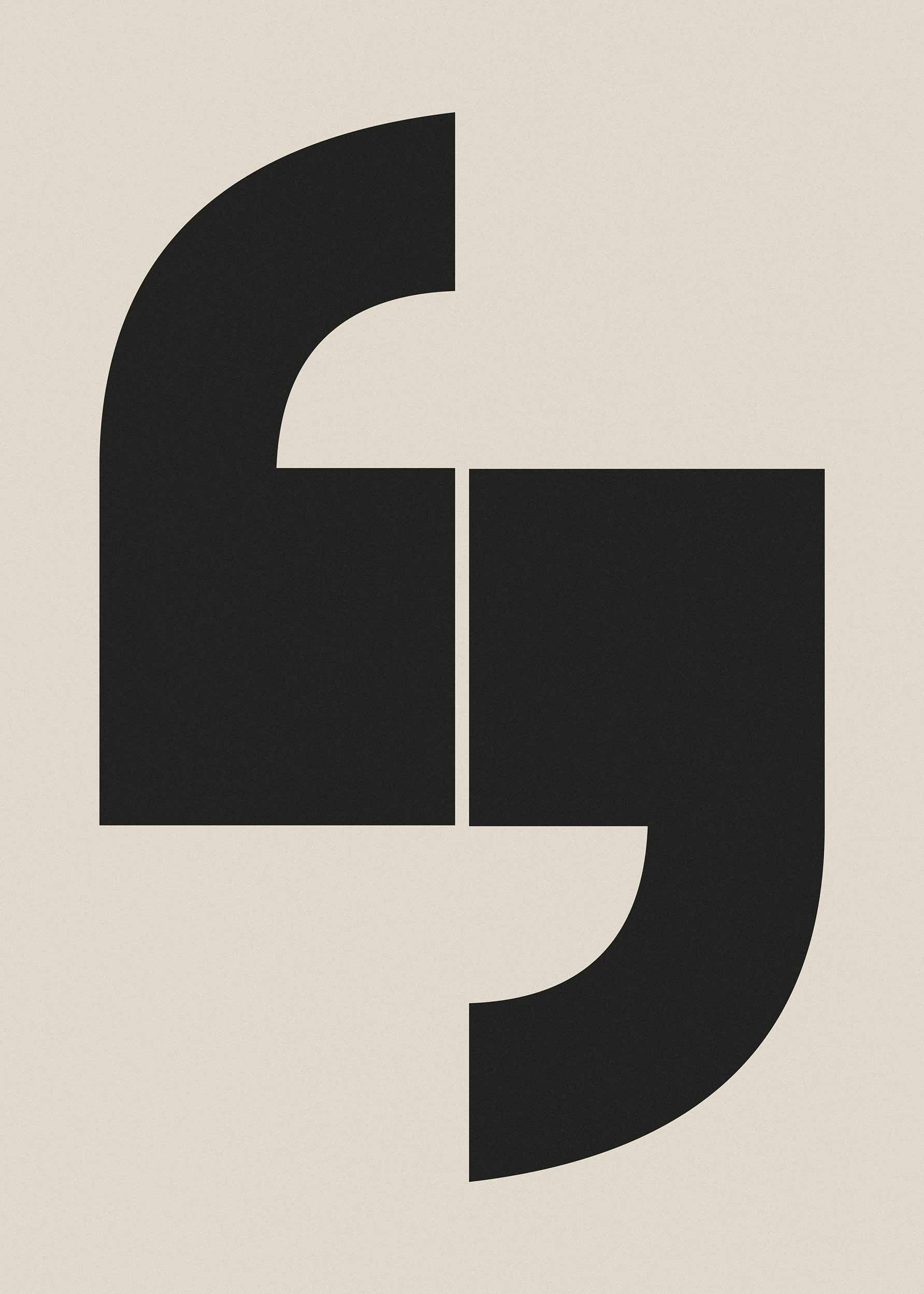 Quotation Marks Poster - Abstract illustration (50x70 cm)