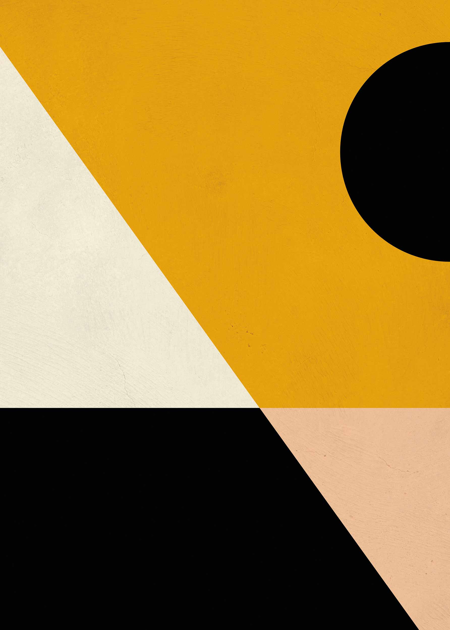 Yellow Graphic No.3 Leinwand - Abstrakte Grafik (30x40 cm)